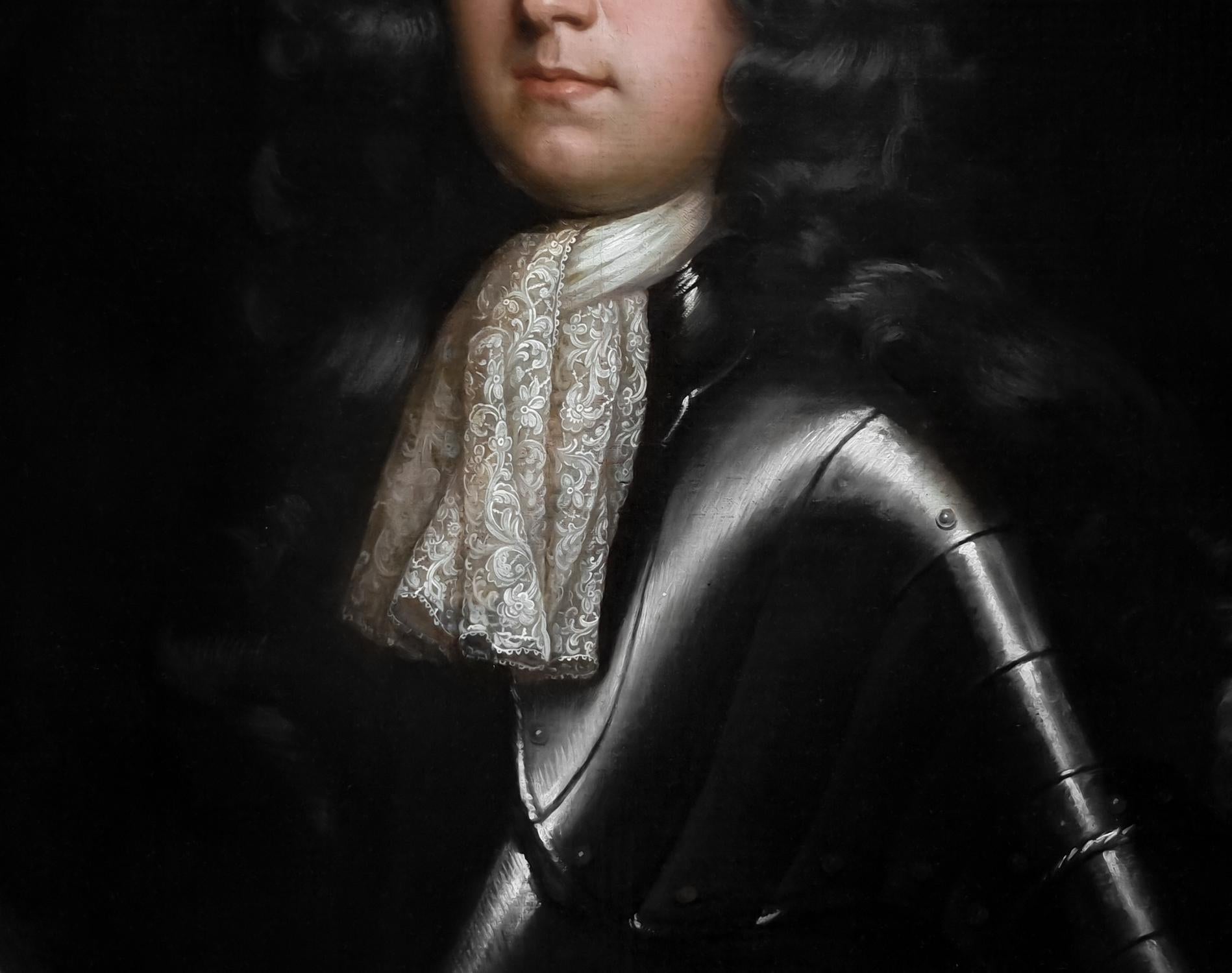 Gentleman Portrait in Armour James Cecil c.1688; Wissing, Oil on canvas painting 5