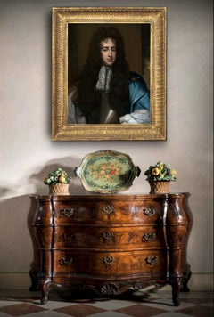 Portrait of Gentleman, Sir Henry Hobart, Blue Cloak & cravat, Wissing oil canvas