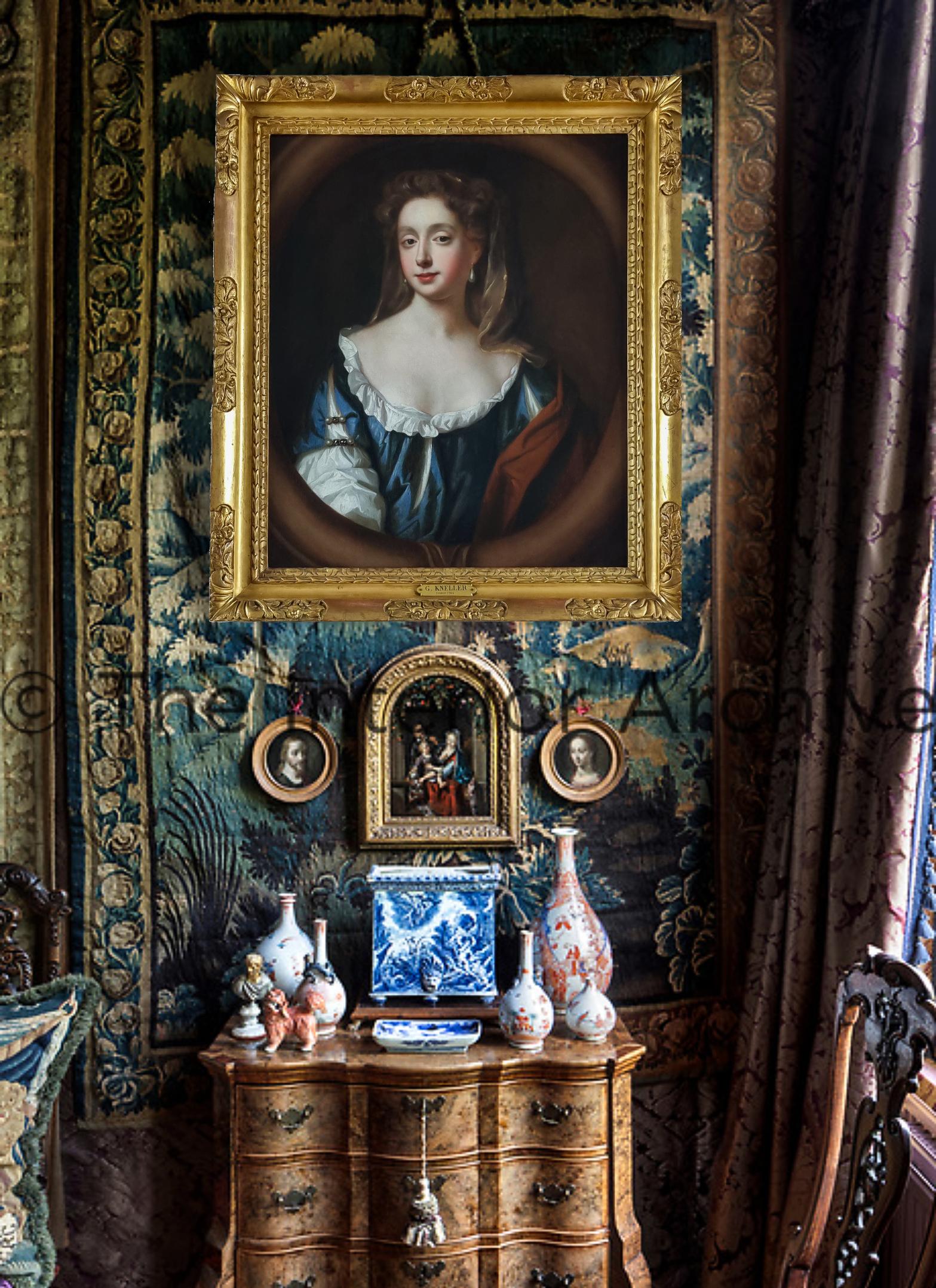 Ritratto di Lady Elizabeth Pelham c.1680 Opera di pregio Provenienza eccellente - Painting di Willem Wissing