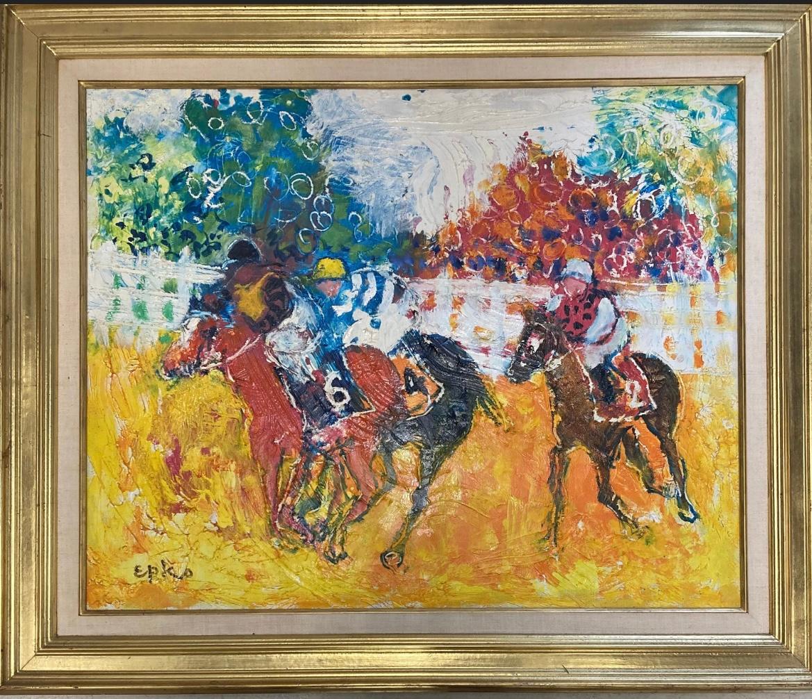 Pferderennen – Painting von Willering Epko