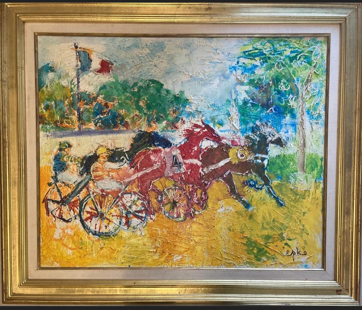 “Le trot” - Painting by Willering Epko