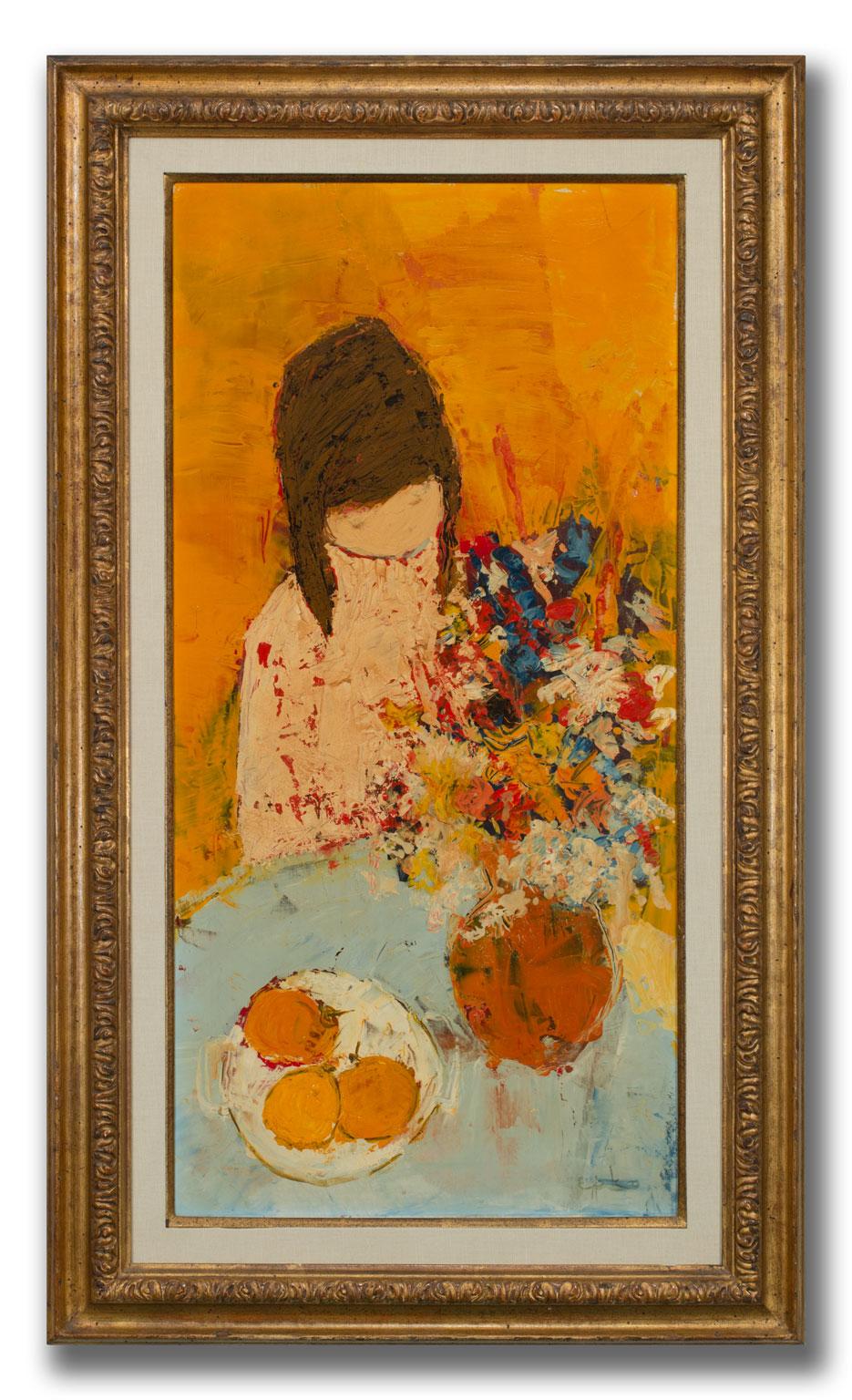 Untitled, a still life and figurative abstract original oil on canvas by Willering Epko, is a piece for the true collector. Epko's striking use of color has been applauded for his dismantling of the boundary between abstraction and figuration. The