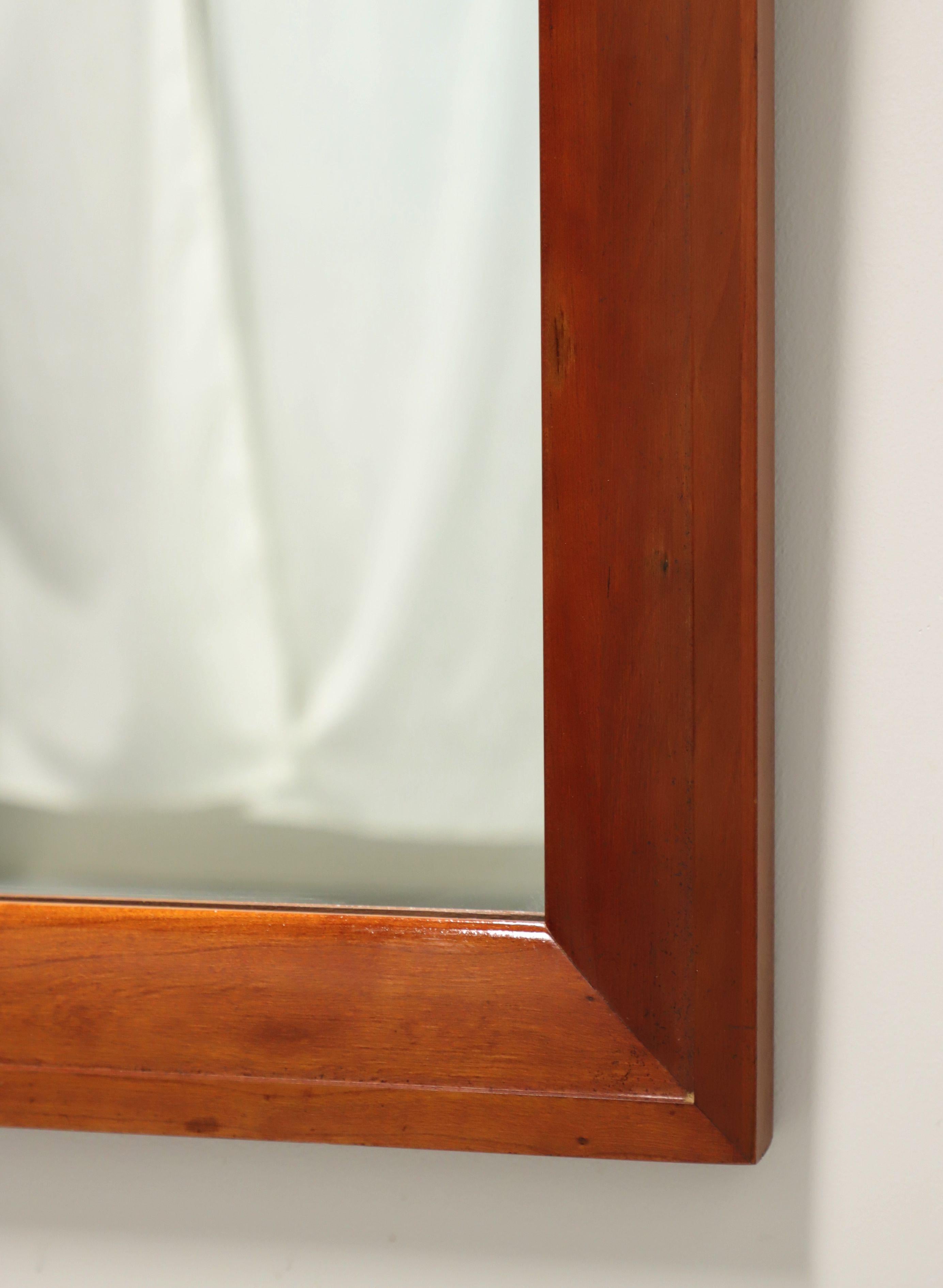 Mid-Century Modern WILLETT Mid Century Solid Cherry Rectangular Dresser / Wall Mirror For Sale