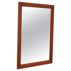WILLETT Mid Century Solid Cherry Rectangular Dresser / Wall Mirror