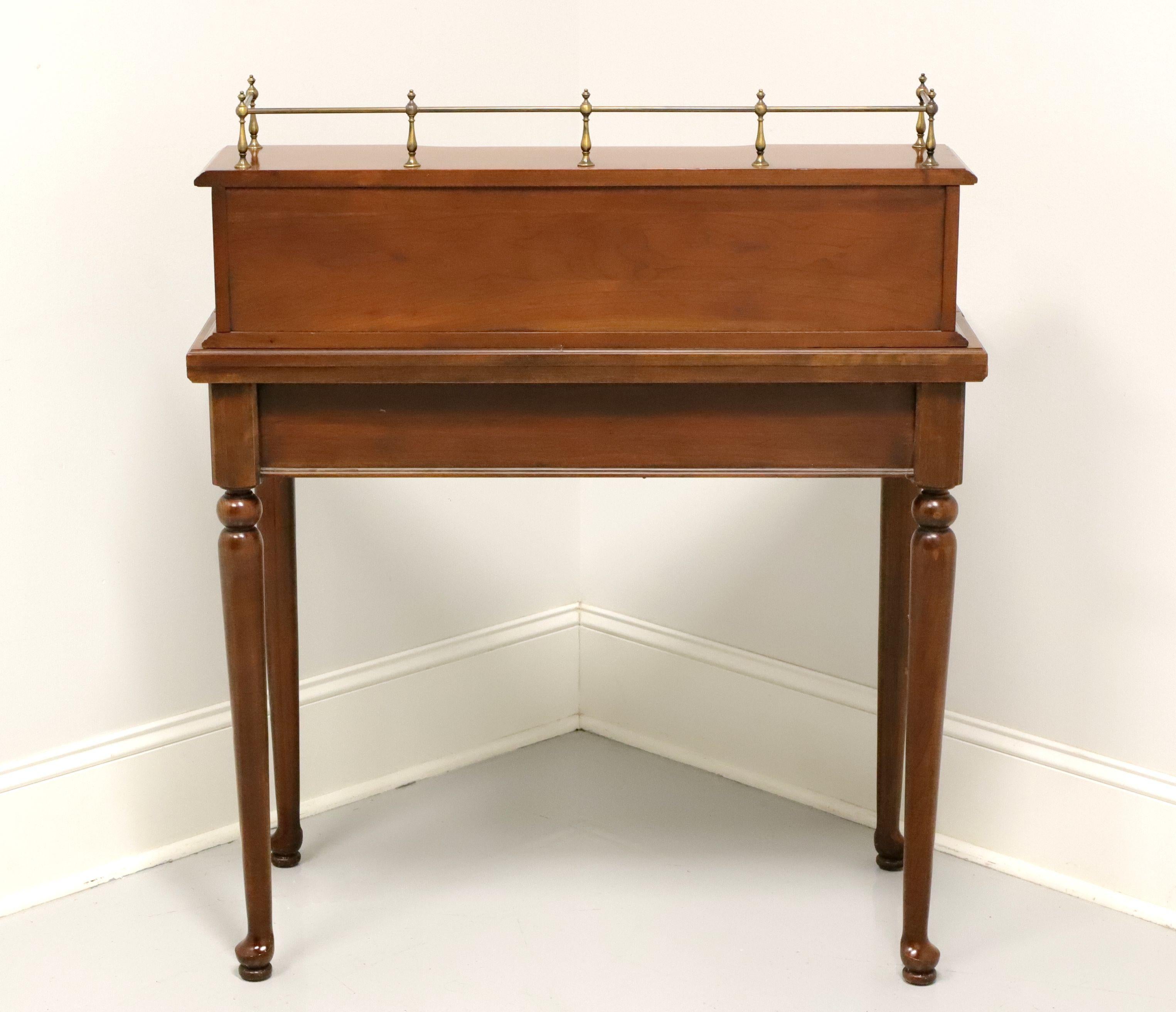 WILLETT Solid Cherry Chippendale Petite Writing Desk In Good Condition In Charlotte, NC