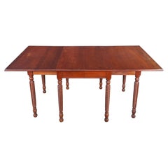 Willett Wildwood Cherry Drop Leaf Gateleg Farmhouse Barley Twist Dining Table