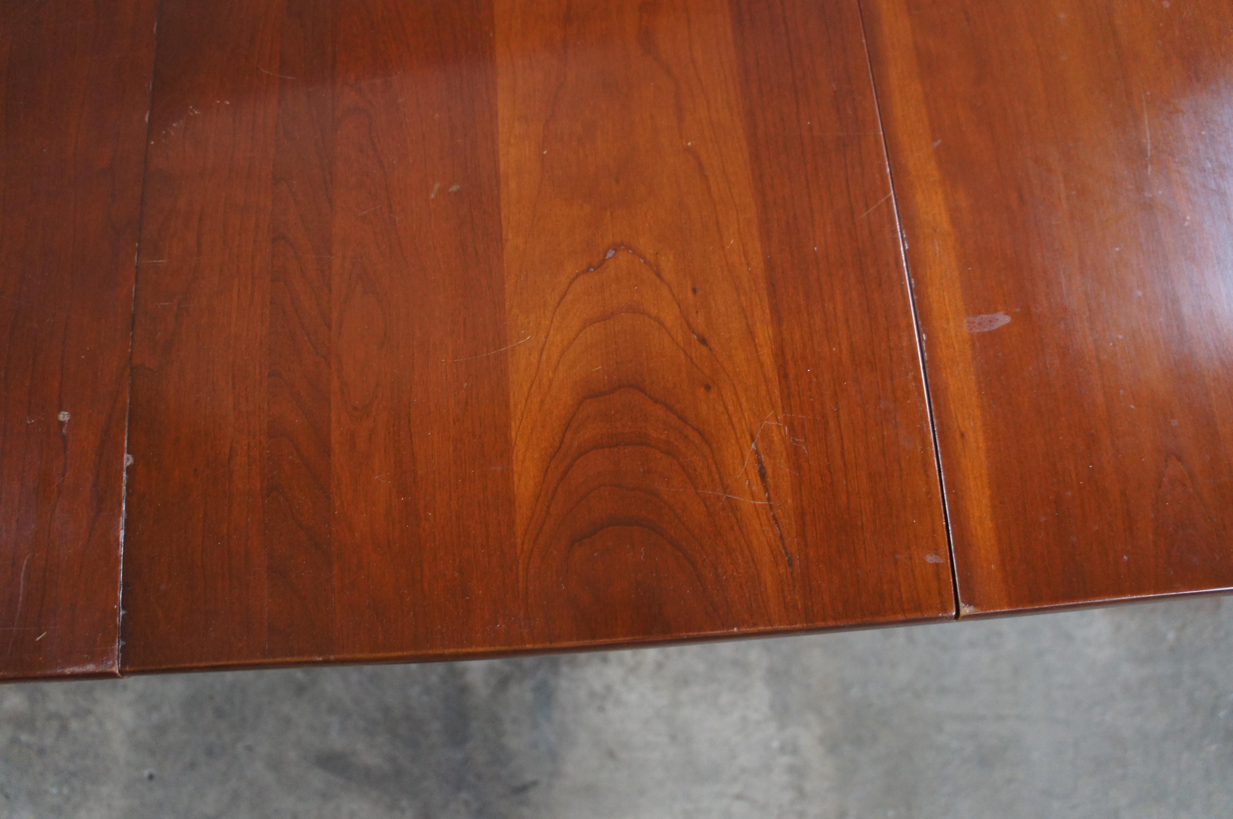 Willett Wildwood Cherry Dropleaf Gateleg Farmhouse Barley Twist Dining Table For Sale 6