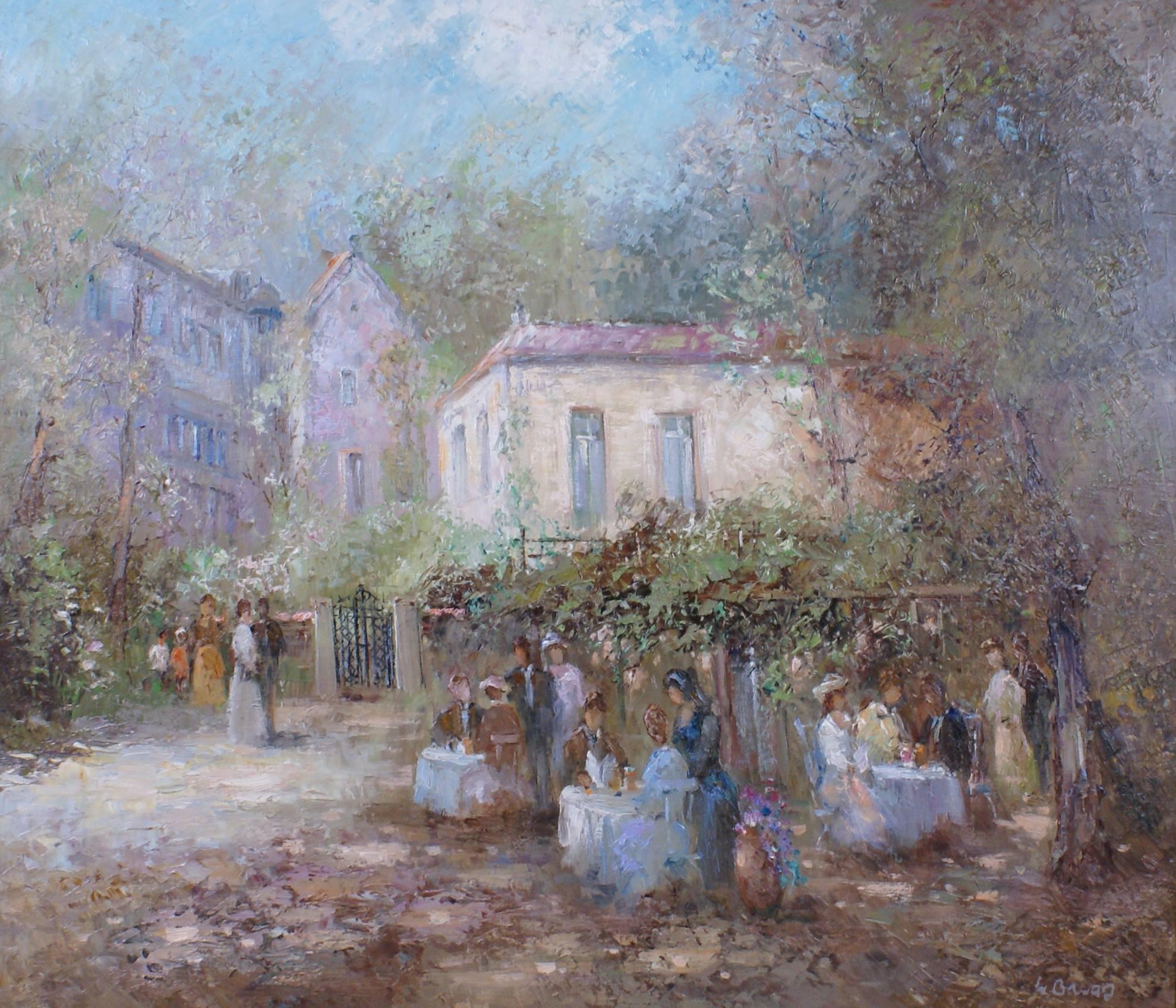 {Alfresco Scene} - Painting by Willi BAUER