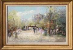 "Calm Afternoon", Willi Bauer, Oil/Canvas, 24x36, Impressionist Garden Party