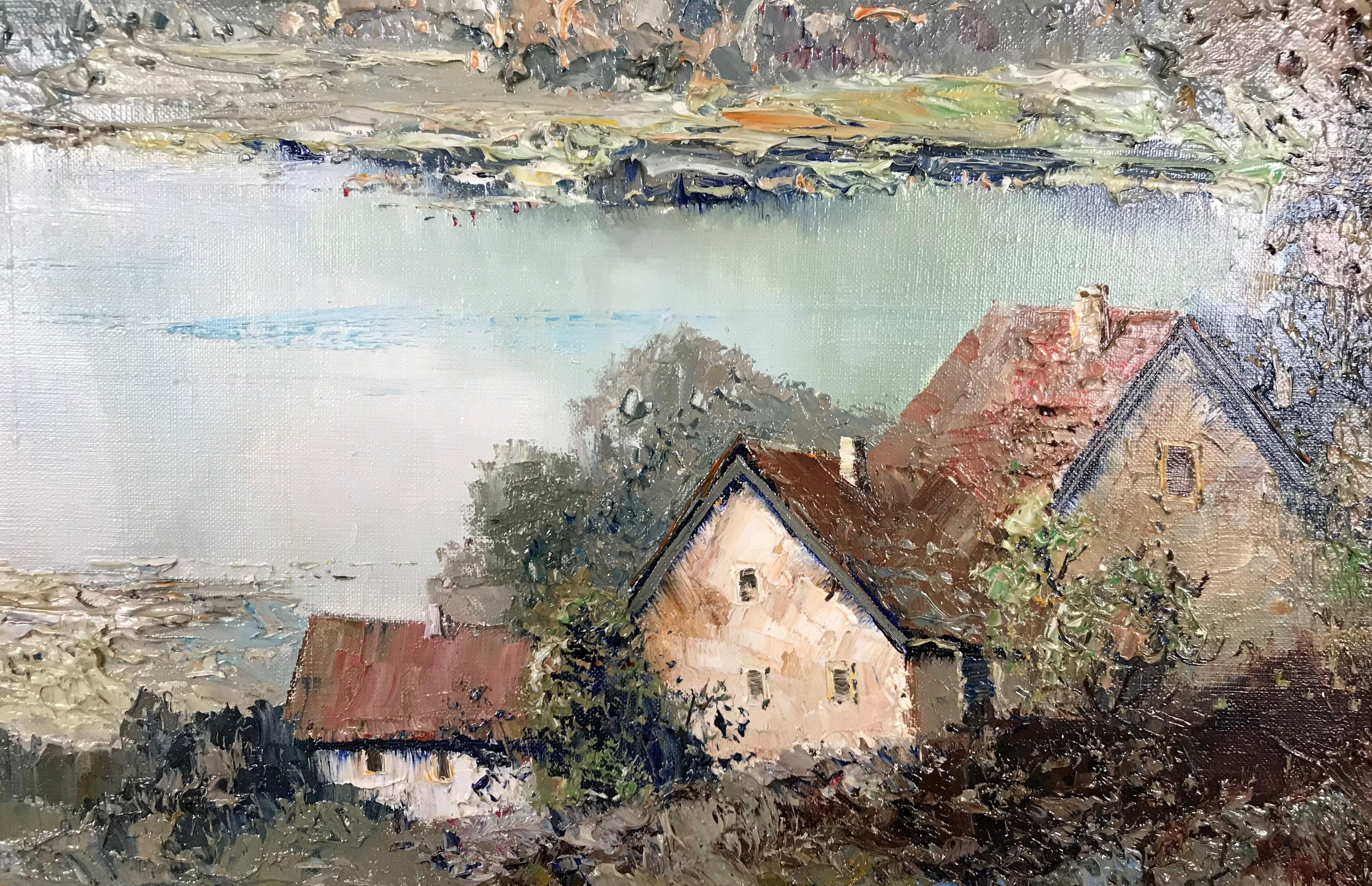 {Landscape with Lake} - Painting by Willi BAUER