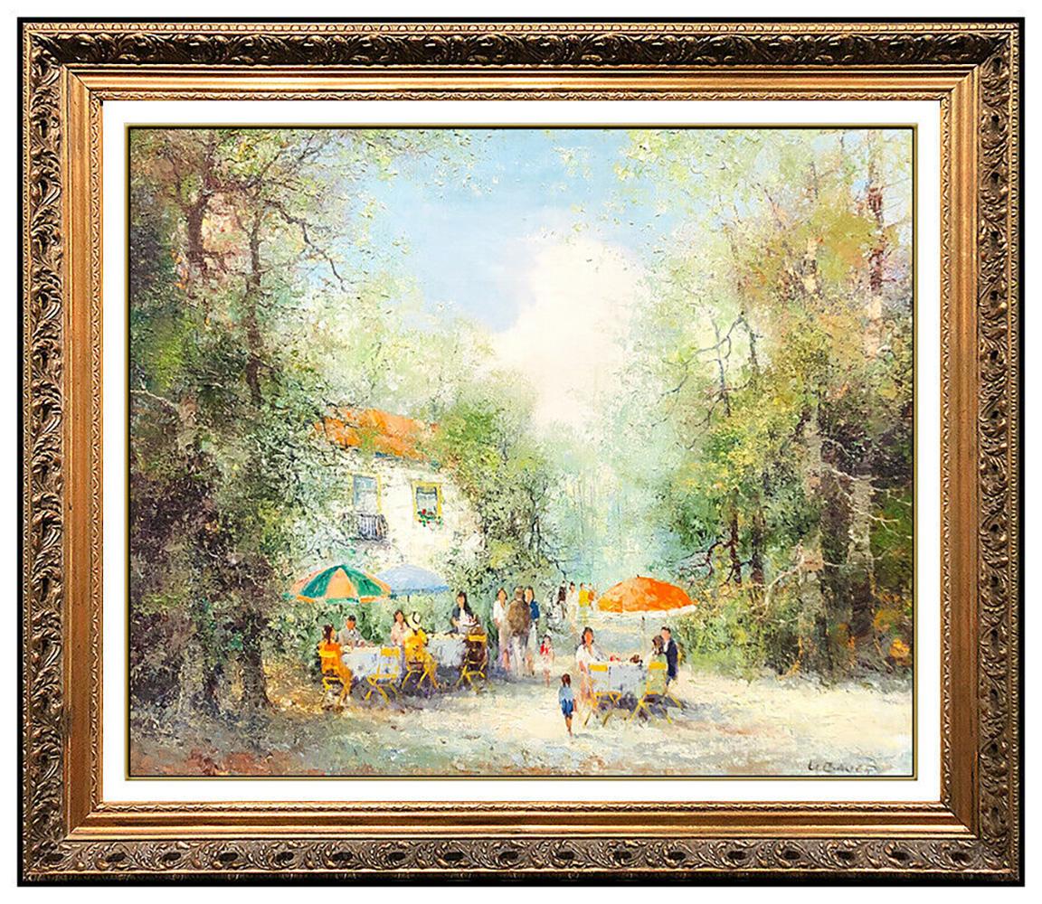 Willi BAUER Landscape Painting - Willi Bauer Rare Oil Painting on Canvas Original Landscape Signed Framed Artwork