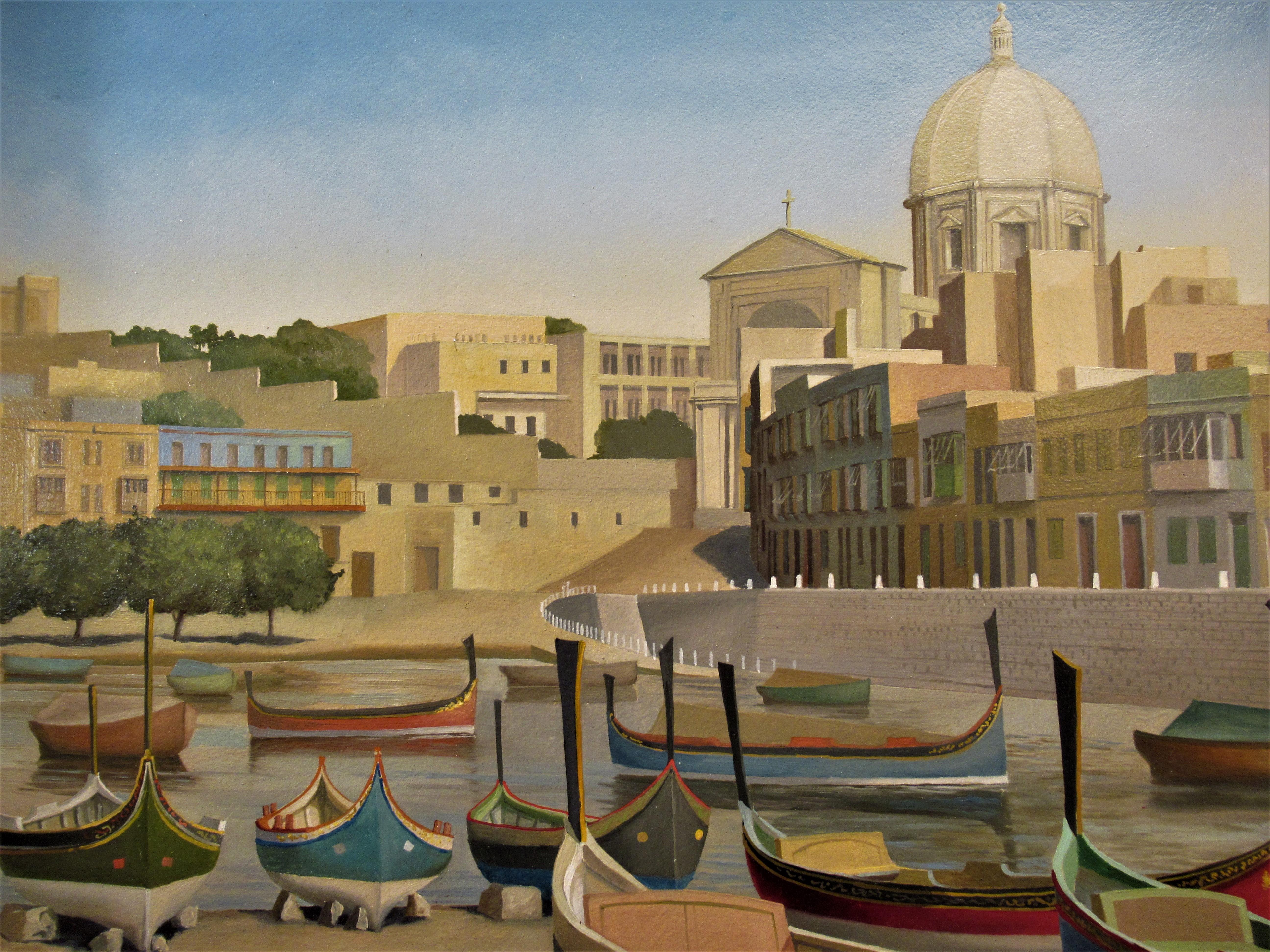 Kalafana Greek, Malta - Realist Painting by Willi Rondas