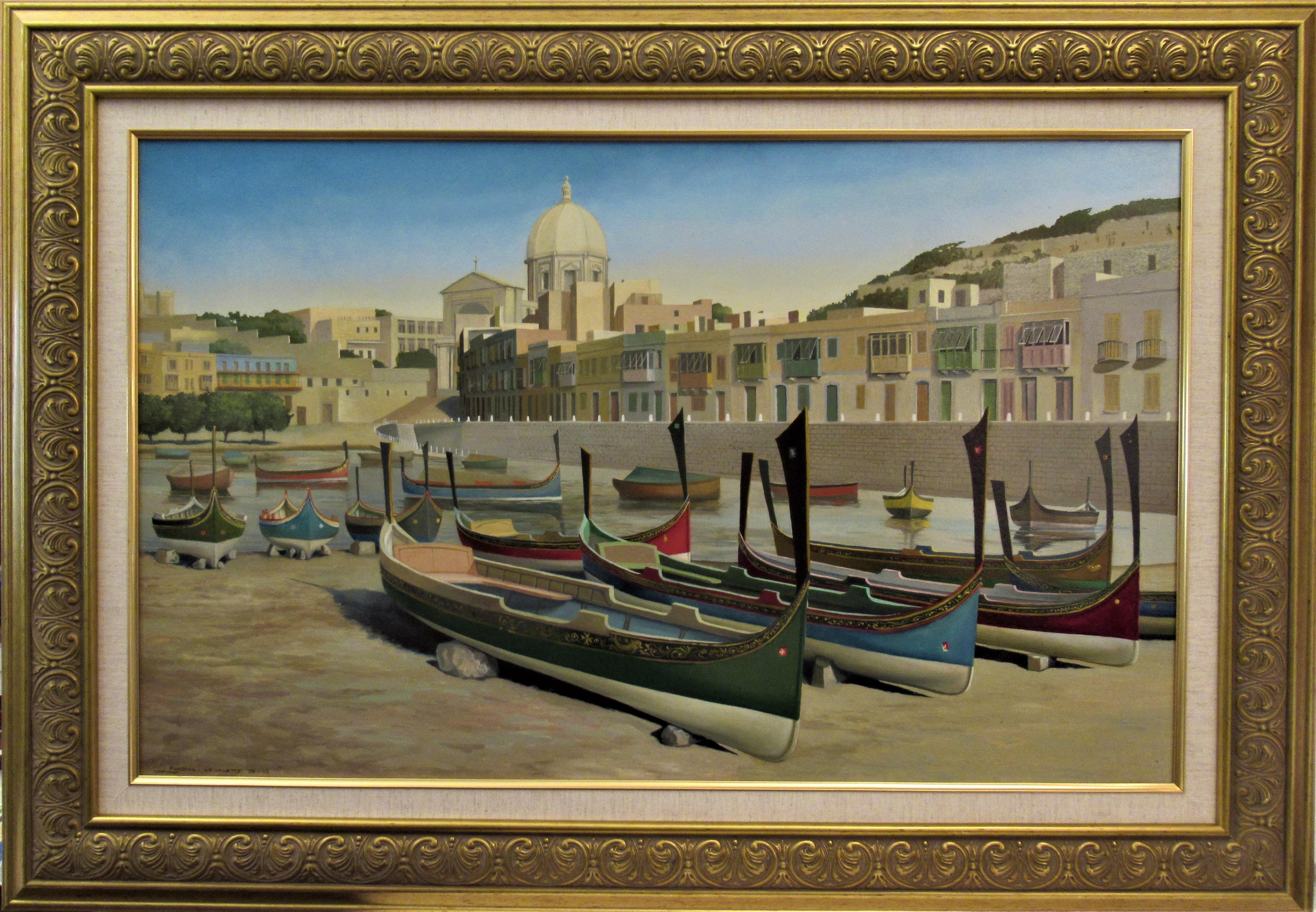 Willi Rondas Landscape Painting - Kalafana Greek, Malta