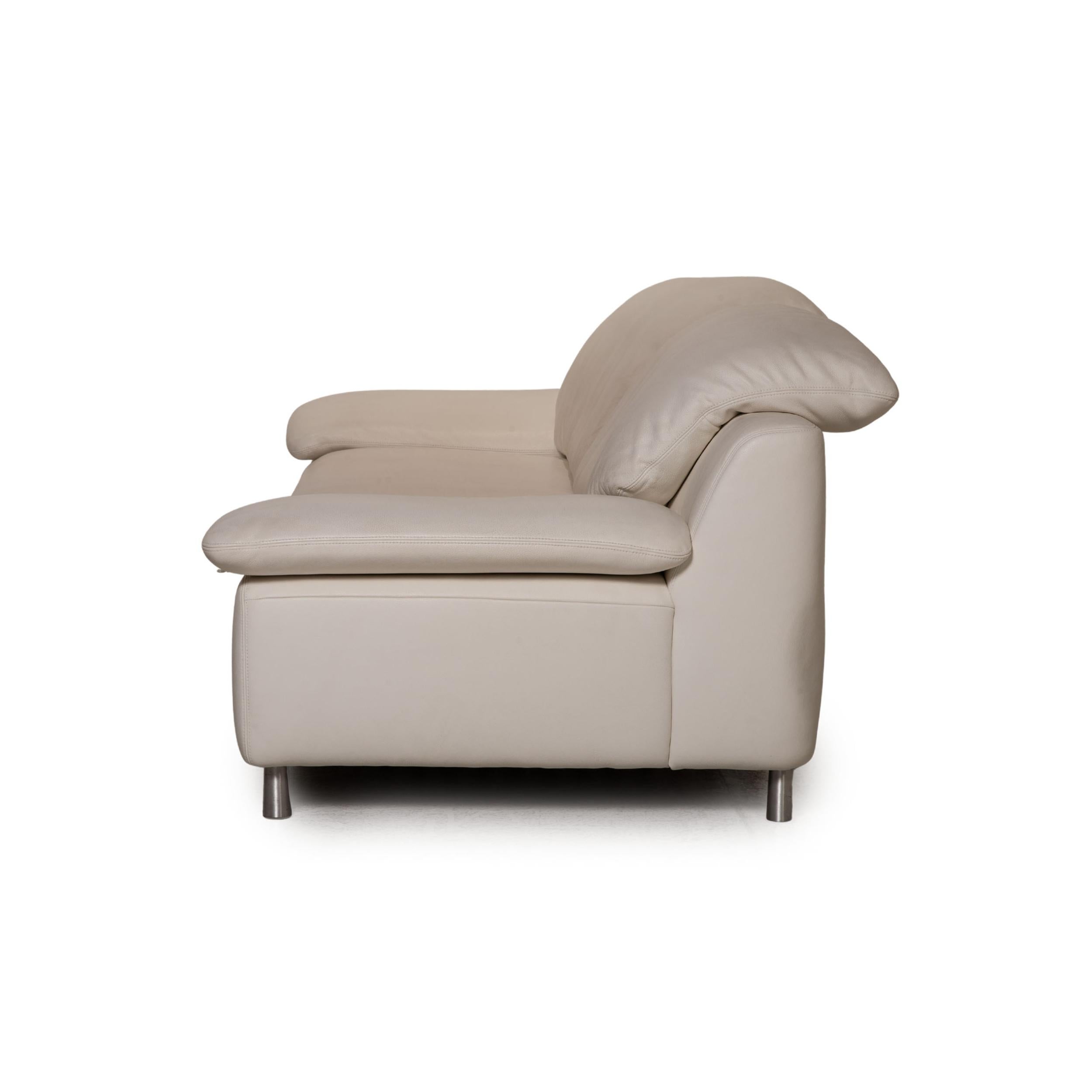 Willi Schillig Amore Leder-Sofa mit drei Sitzern in Creme im Angebot 2