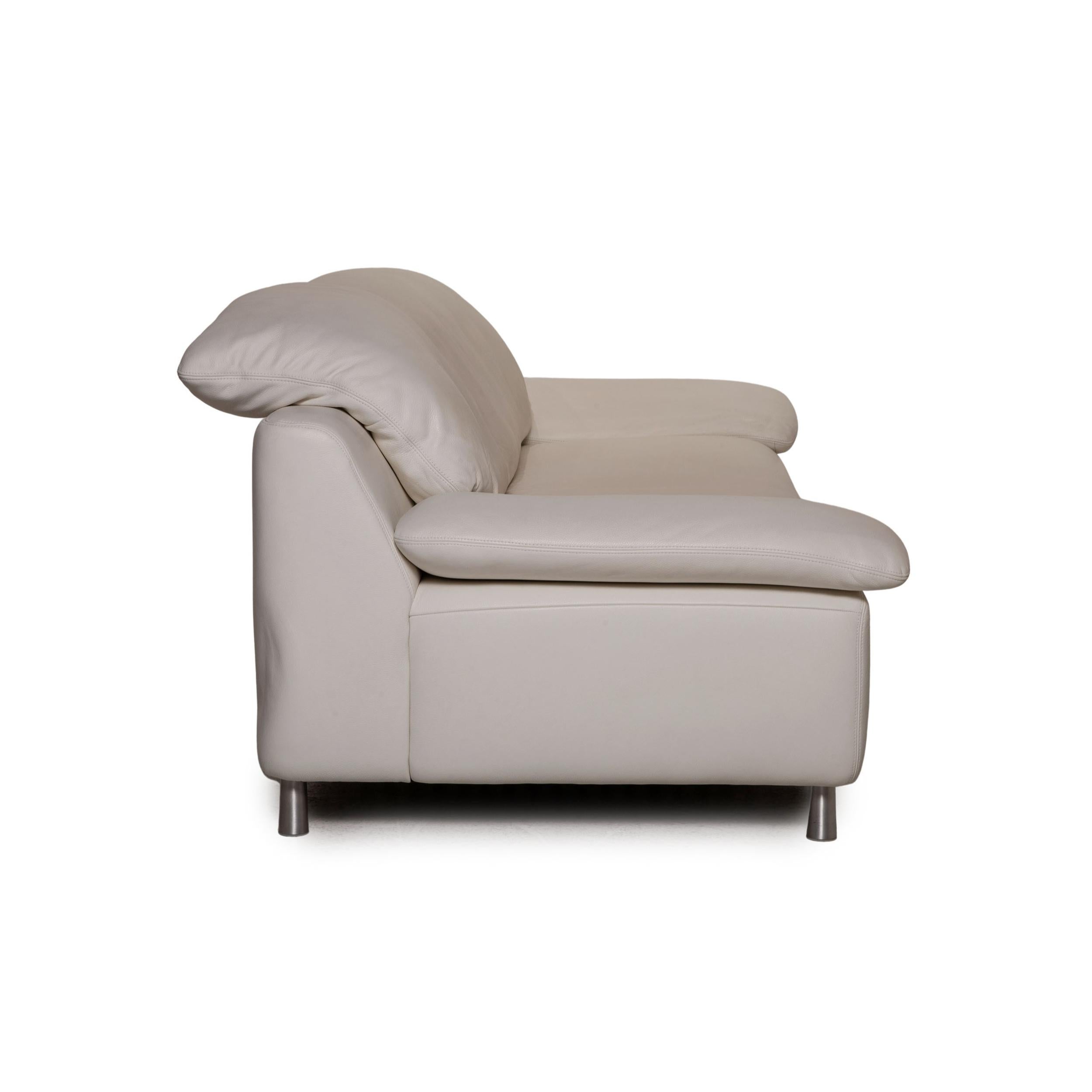 Willi Schillig Amore Leder-Sofa mit drei Sitzern in Creme (21. Jahrhundert und zeitgenössisch) im Angebot