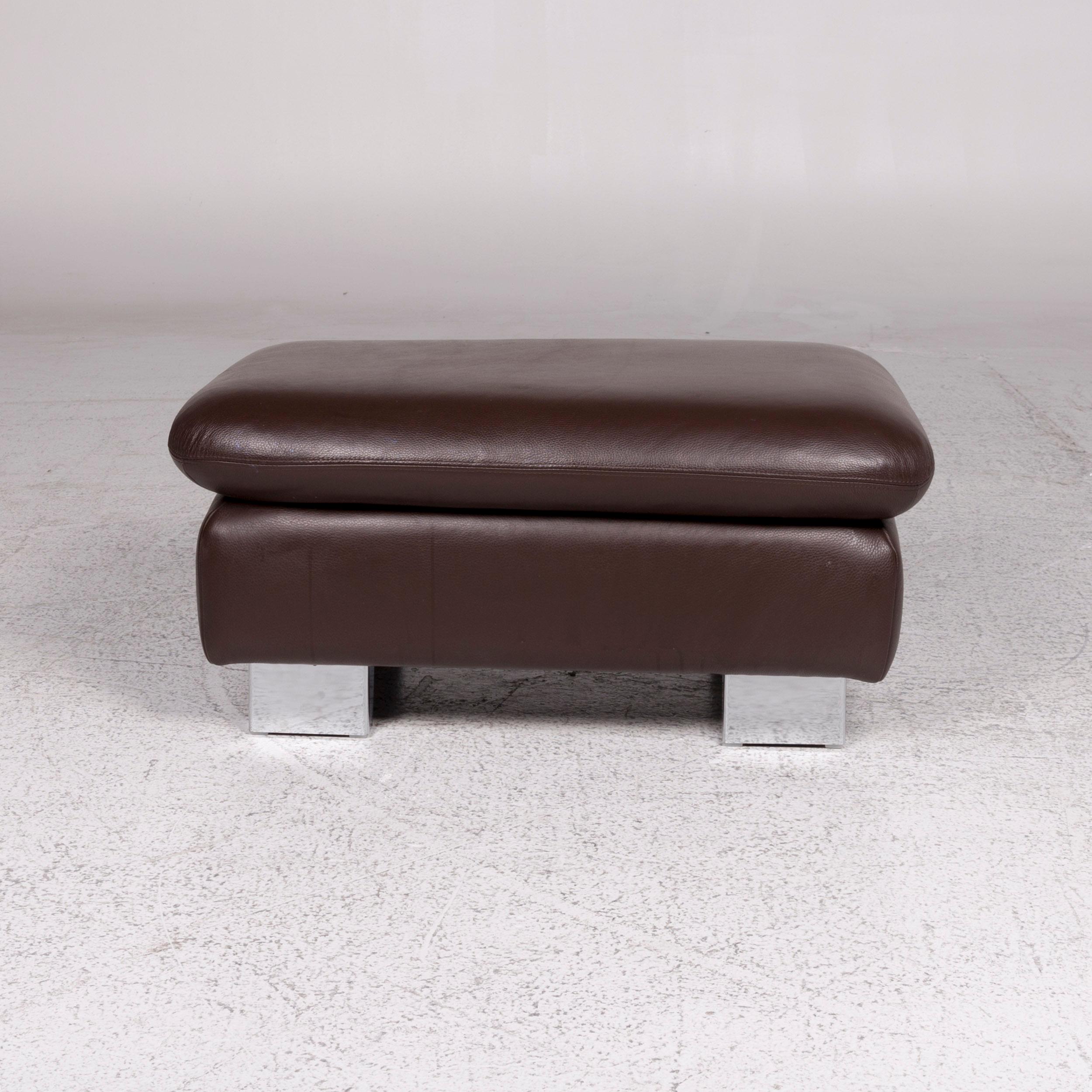 Willi Schillig Amore Leather Stool Brown 1