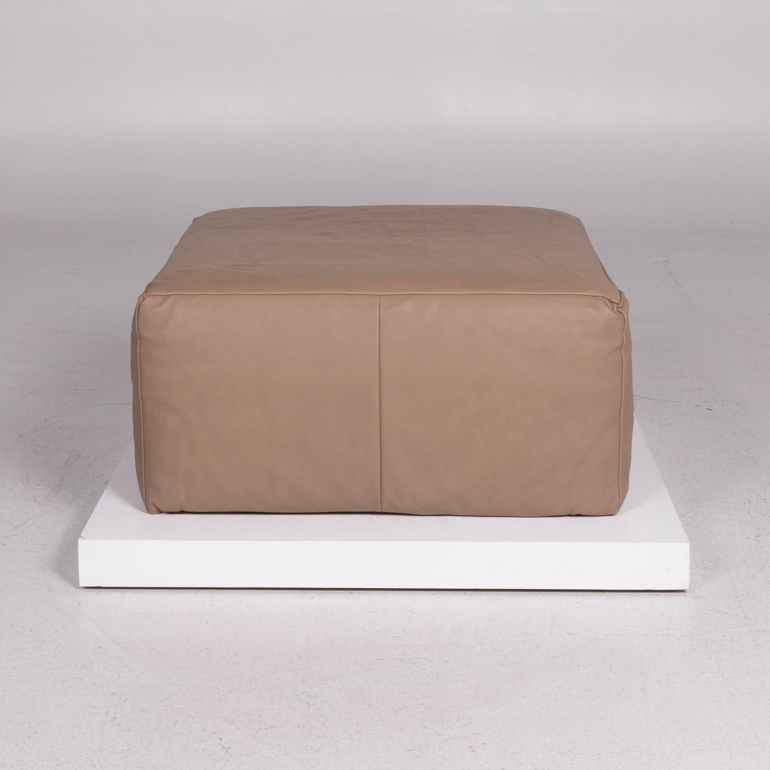 Willi Schillig Black Label Toscaa leather stool beige In Excellent Condition In Cologne, DE