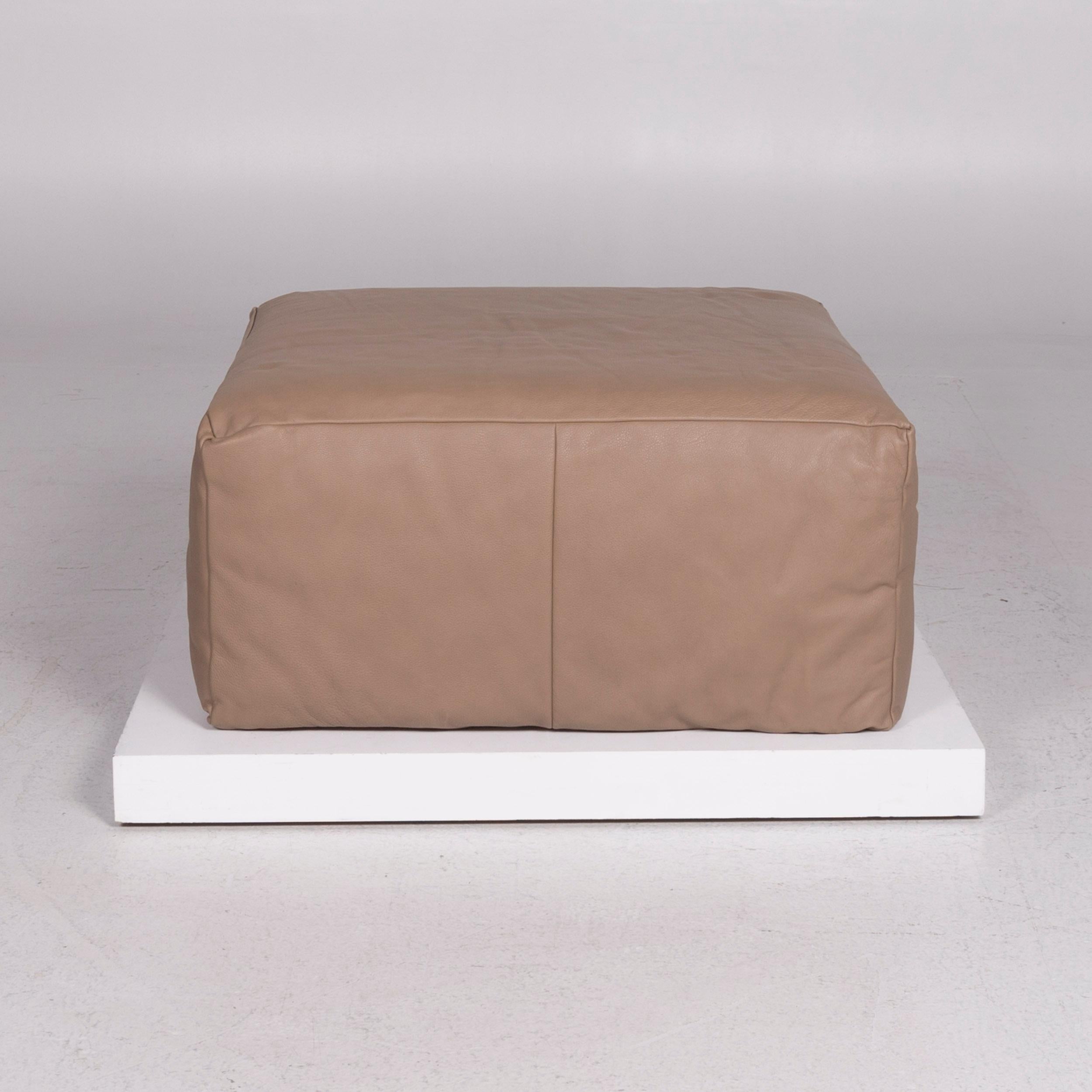 Leather Willi Schillig Black Label Toscaa leather stool beige