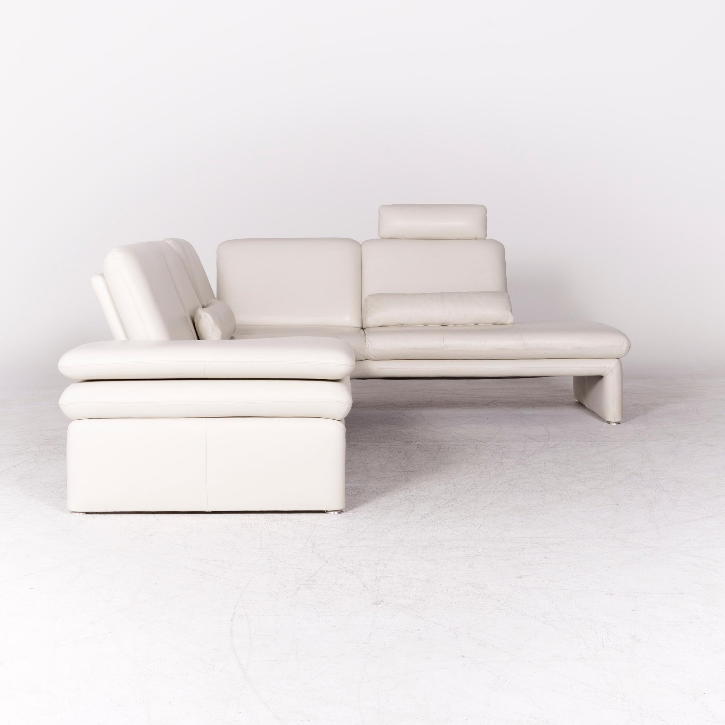 Willi Schillig Brooklyn Designer Leather Corner Sofa Stool Set Genuine Leather 3