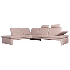 Willi Schillig Brookylin Designer Leather Sofa Beige Corner-Couch