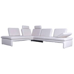 Willi Schillig Designer Corner Sofa Leather White Function