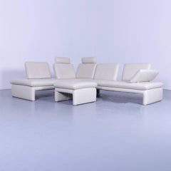 Willi Schillig Designer Corner Sofa Leather White Function