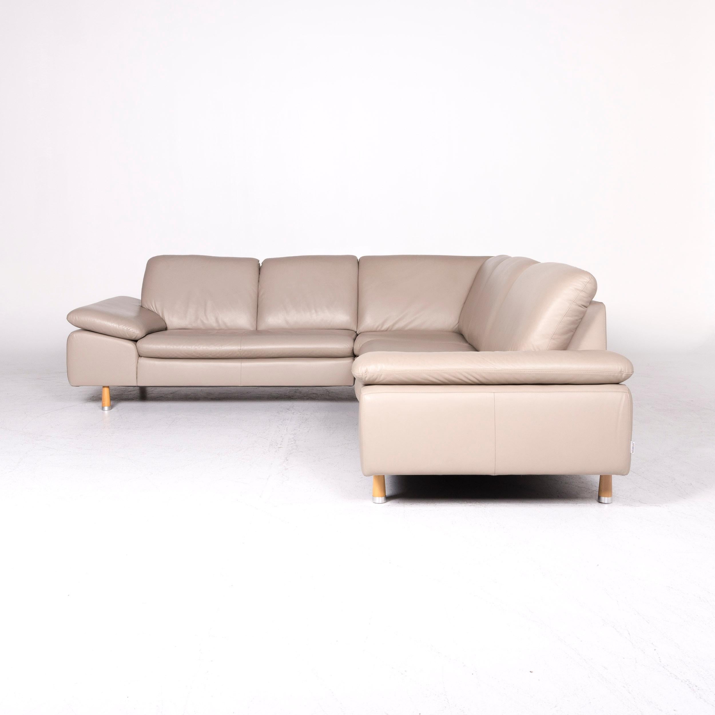 Willi Schillig designer leather sofa Beige corner sofa couch 4