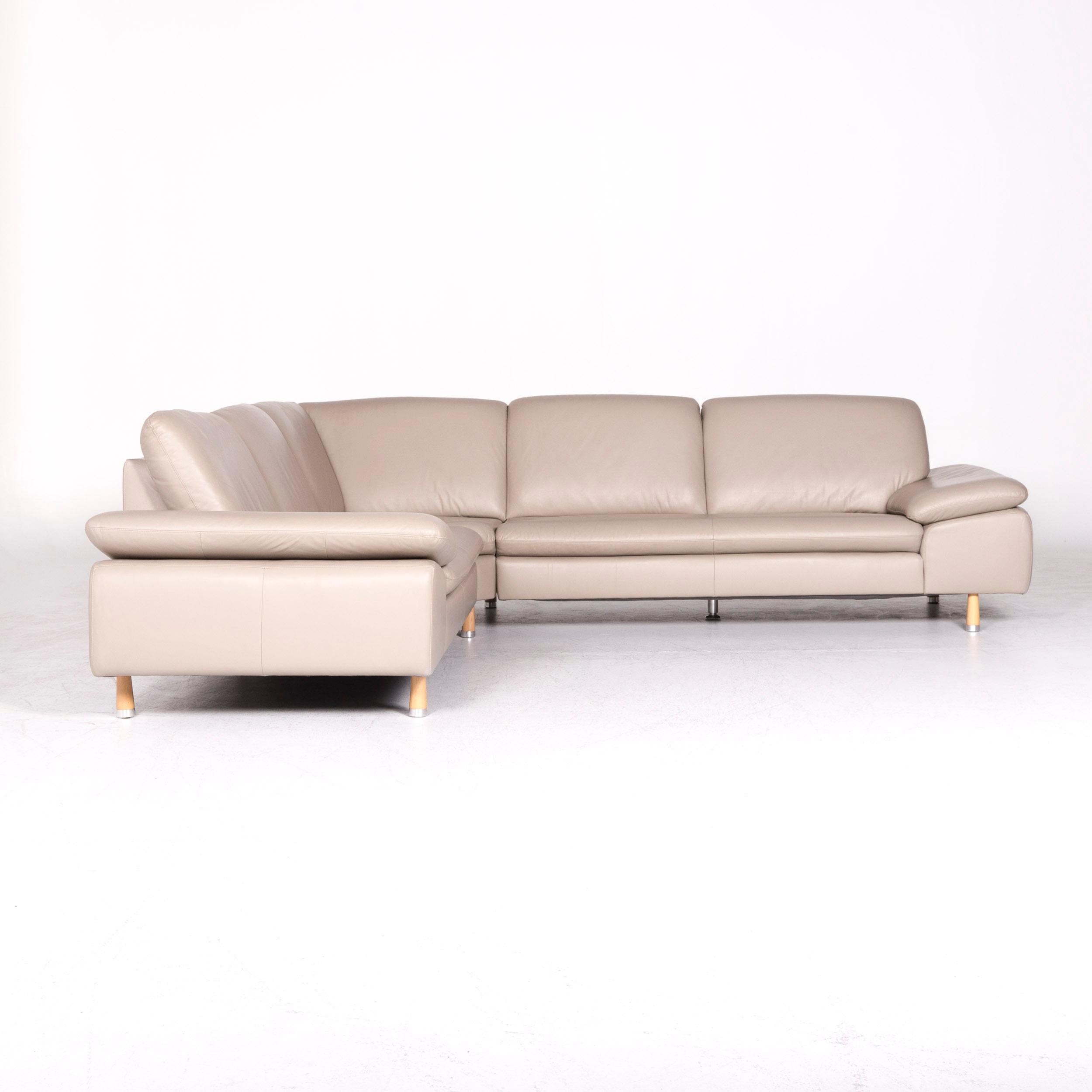 Willi Schillig designer leather sofa Beige corner sofa couch 5