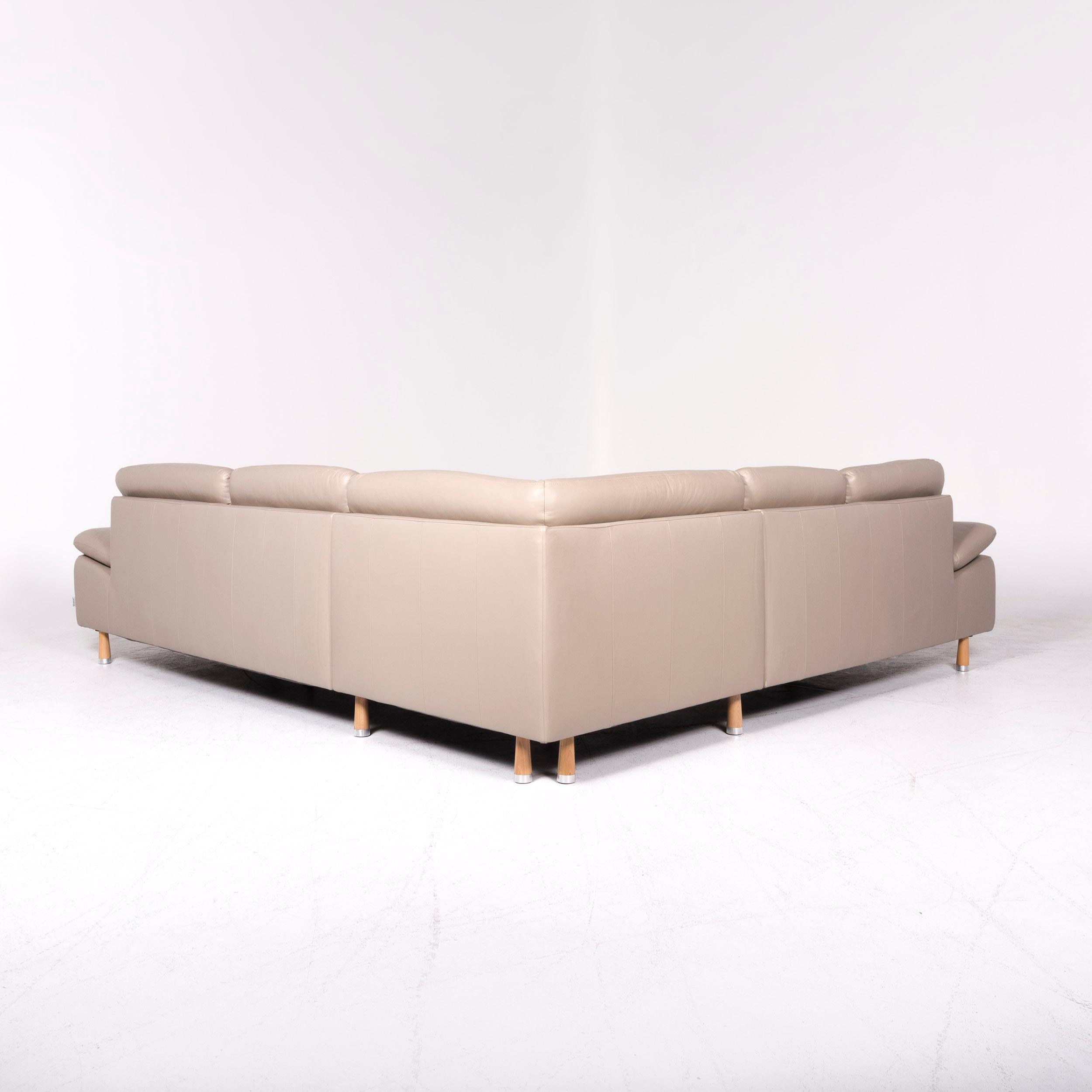 Willi Schillig designer leather sofa Beige corner sofa couch 6