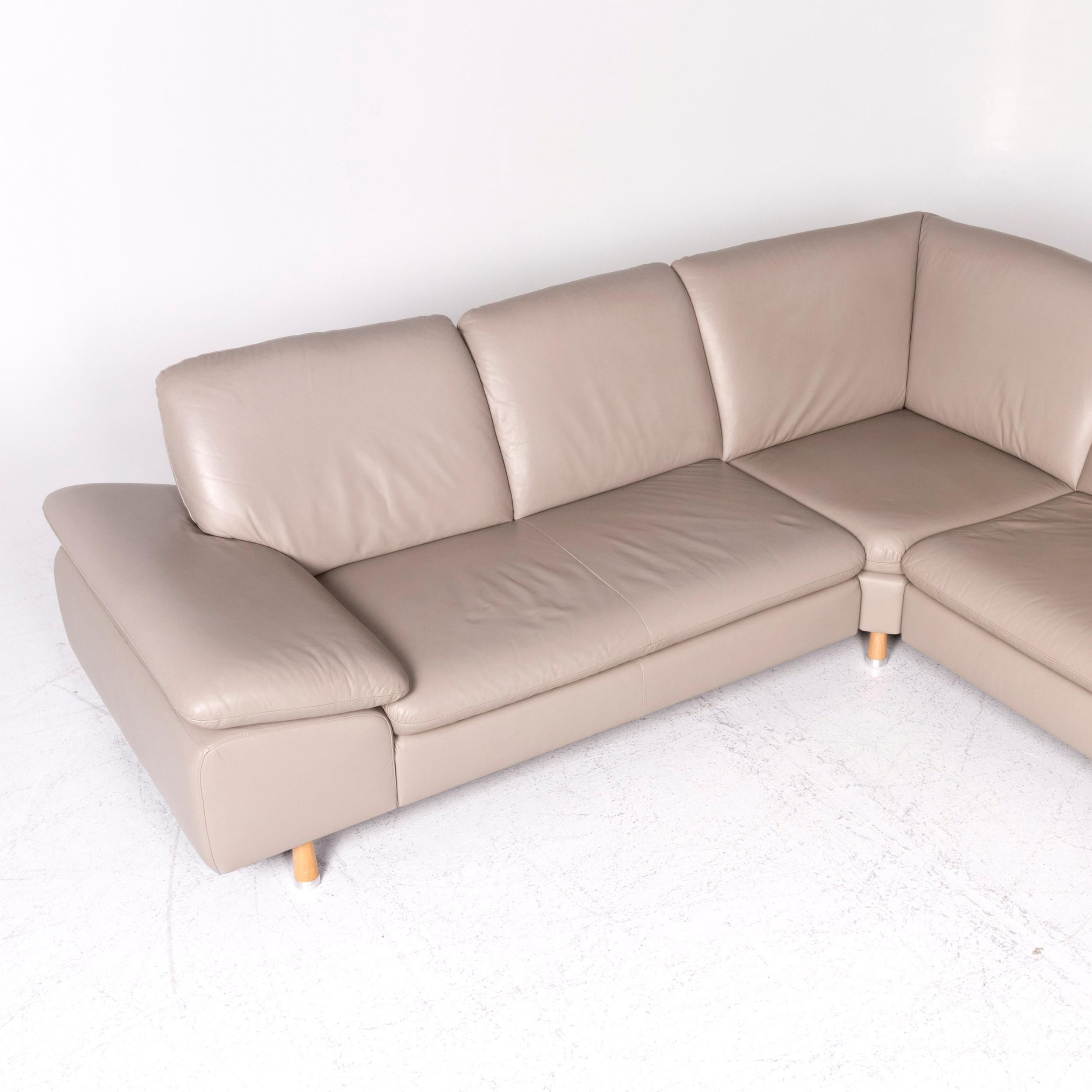 Willi Schillig designer leather sofa Beige corner sofa couch 1