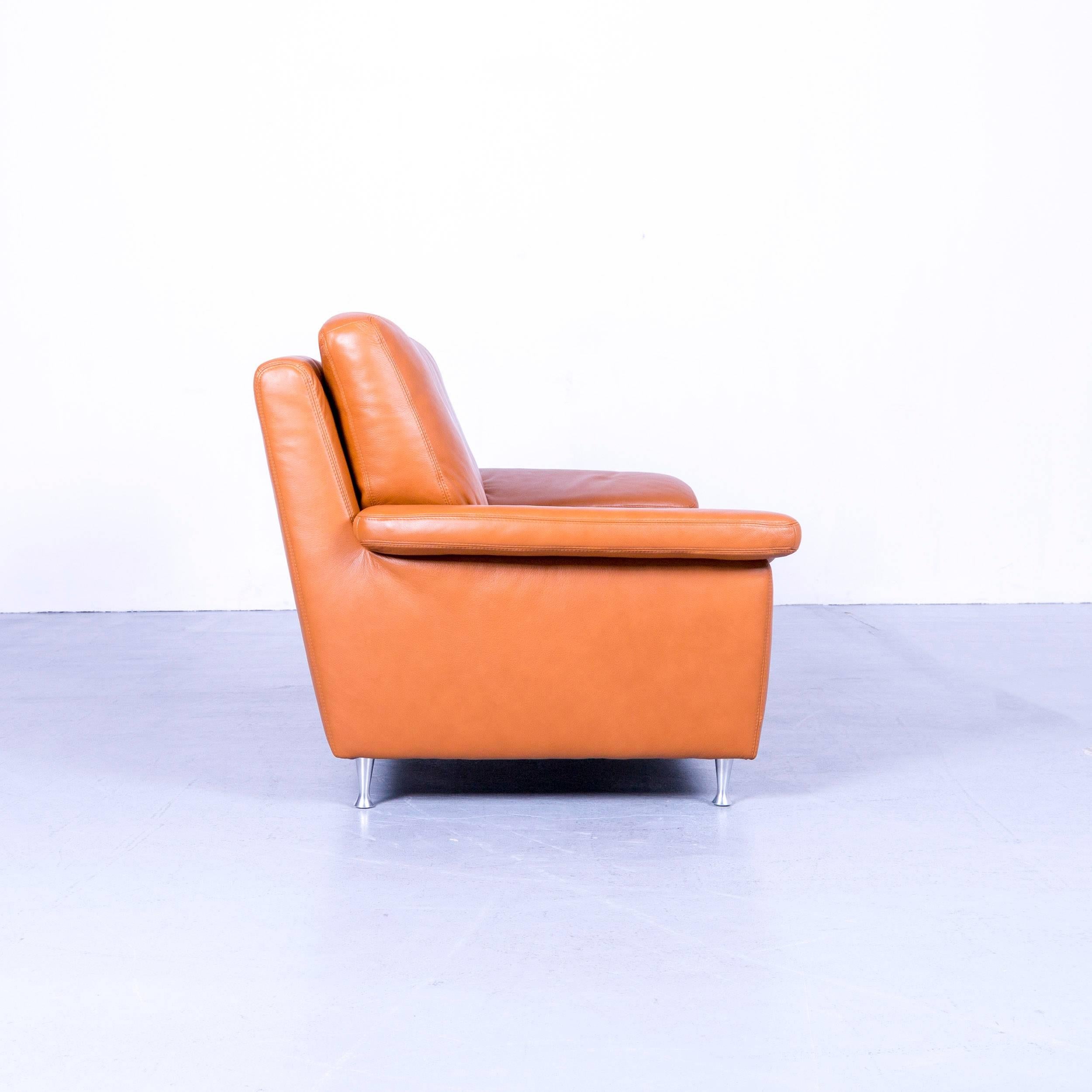 Willi Schillig Designer Sofa Two-Seat Beige Leather Couch 5