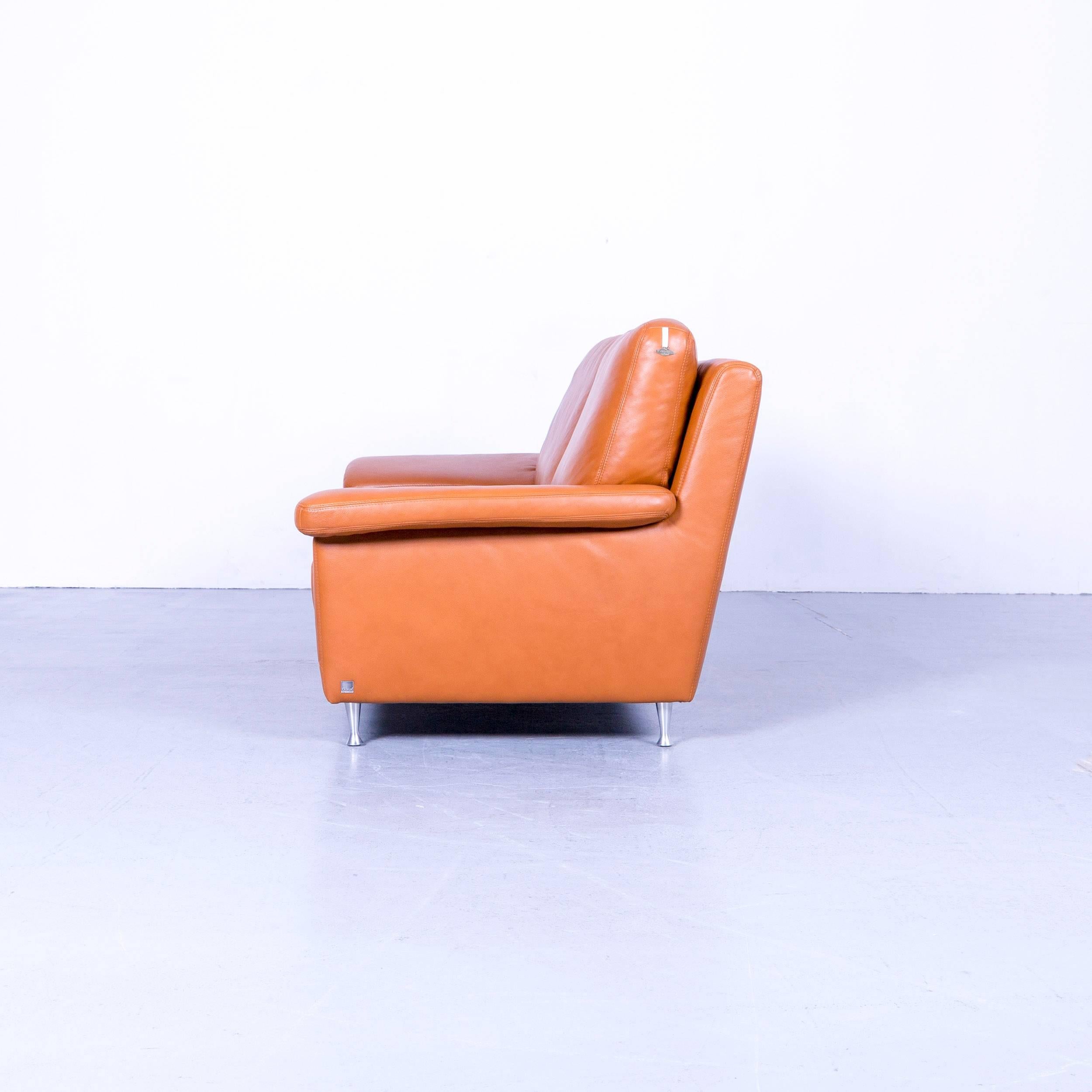 Willi Schillig Designer Sofa Two-Seat Beige Leather Couch 7