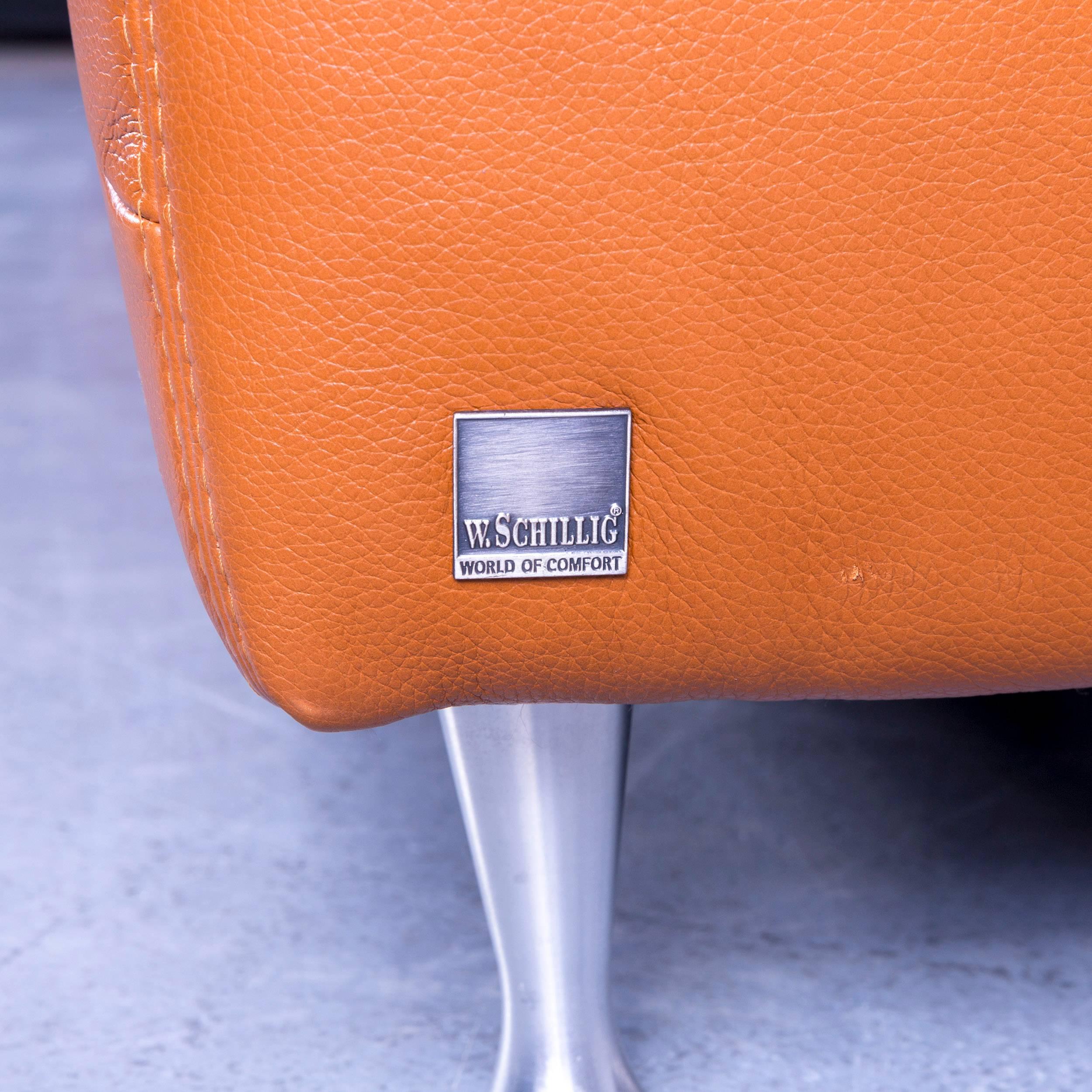 Willi Schillig Designer Sofa Two-Seat Beige Leather Couch 3