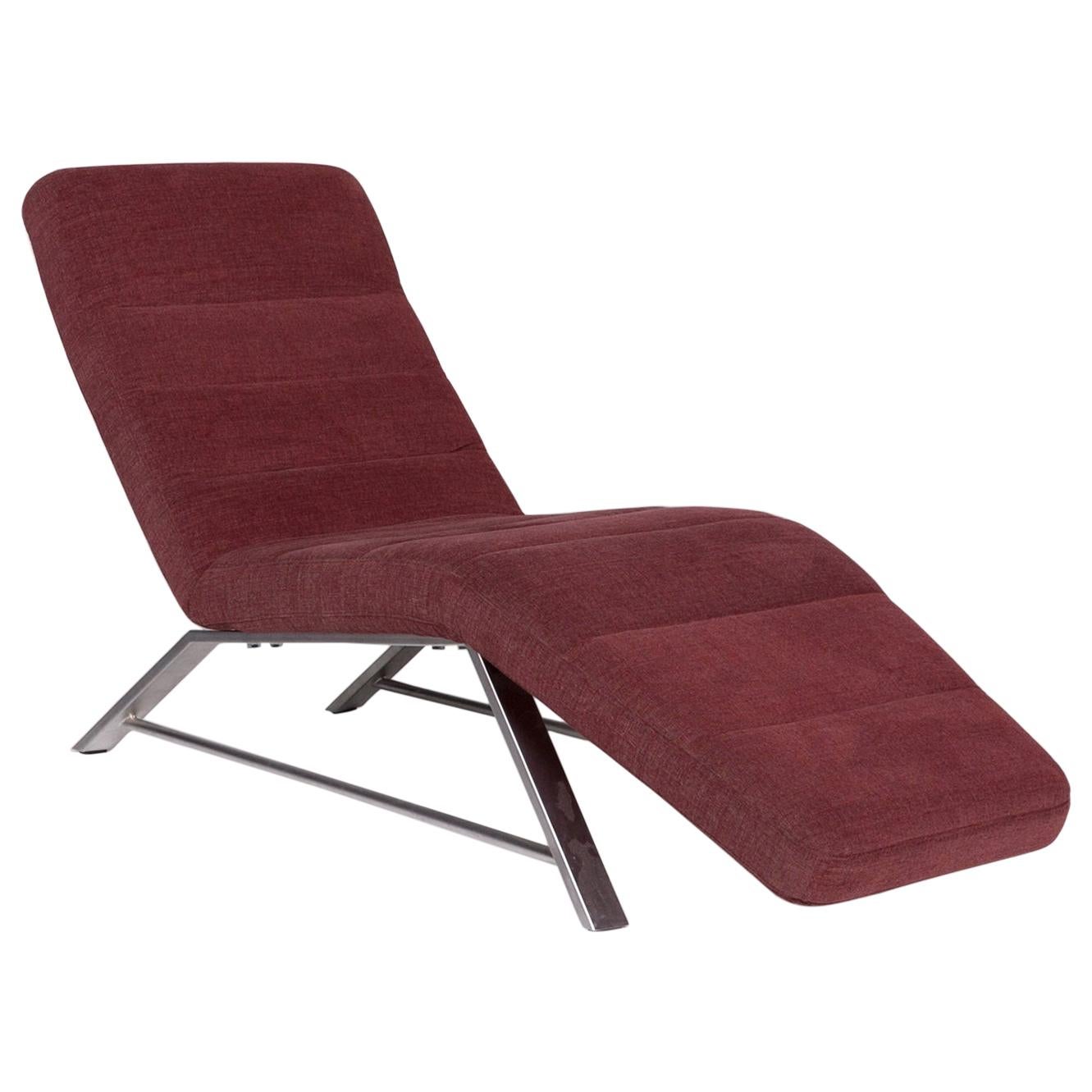 Willi Schillig Fabric Lounger Red Wine Red Relax Function For Sale