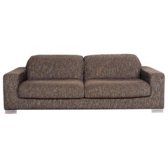 Willi Schillig Fabric Sofa Brown Three-Seat Function Couch