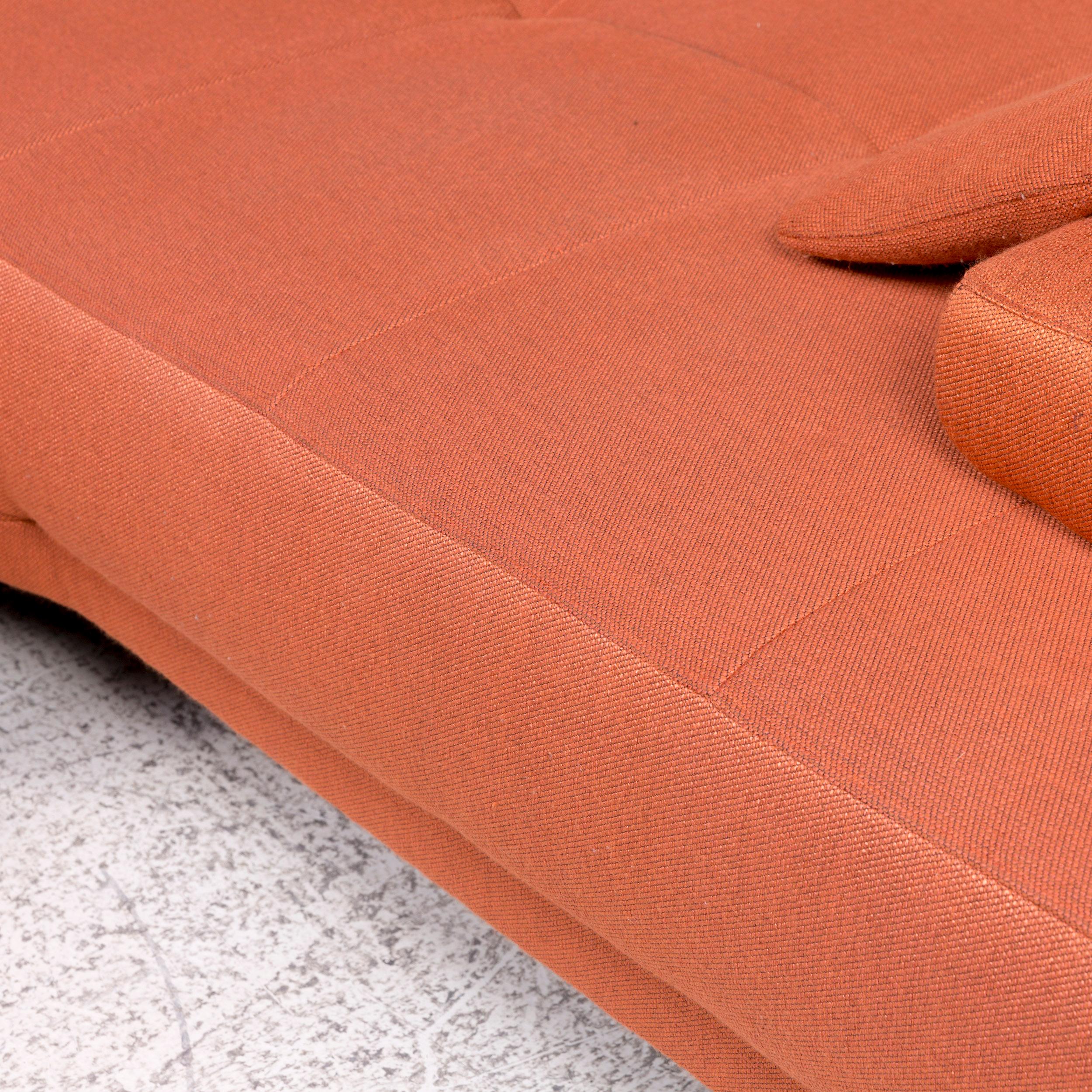 Willi Schillig Fabric Sofa Orange Corner Sofa In Excellent Condition In Cologne, DE