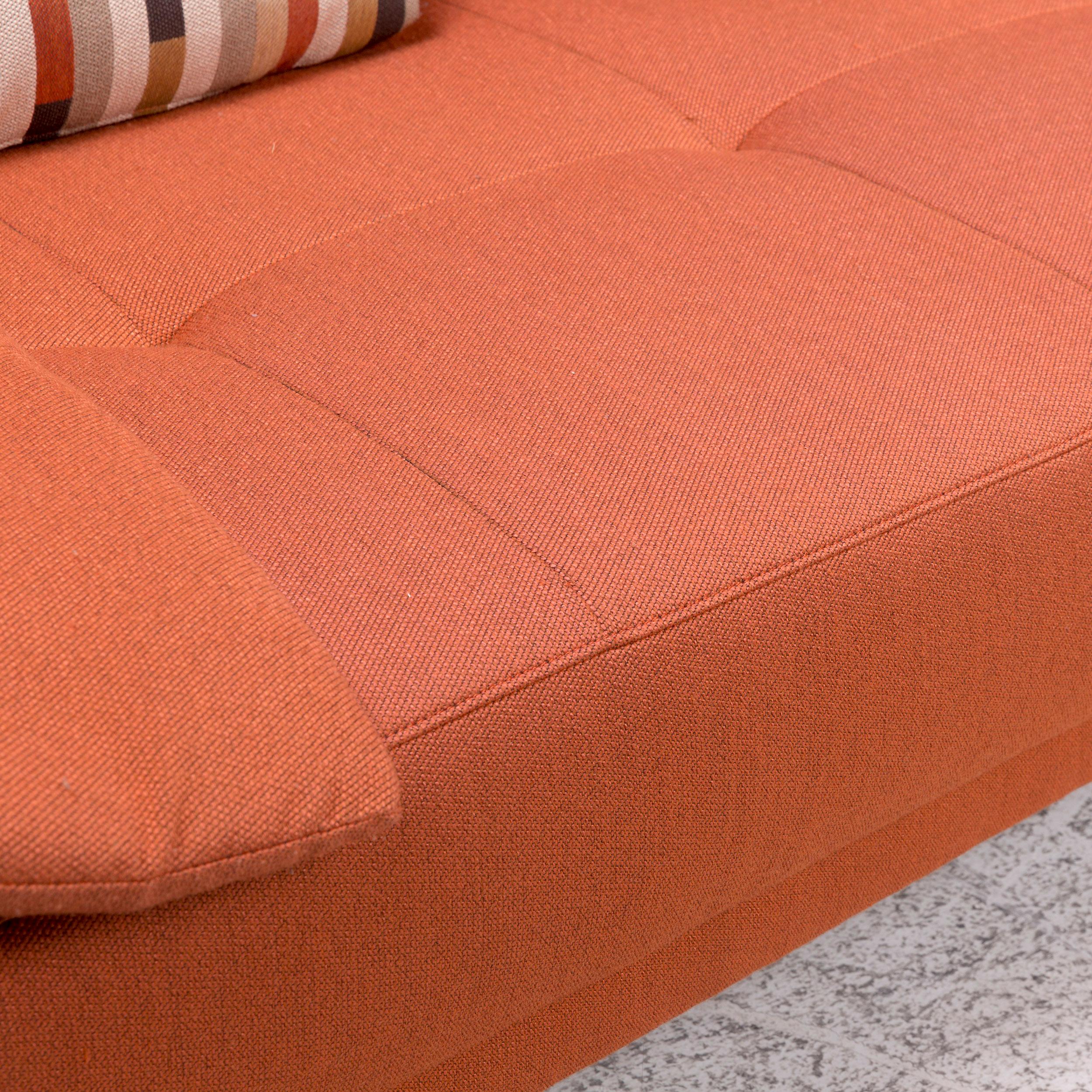 Contemporary Willi Schillig Fabric Sofa Orange Corner Sofa