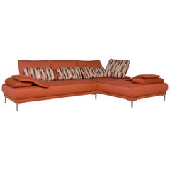 Willi Schillig Fabric Sofa Orange Corner Sofa