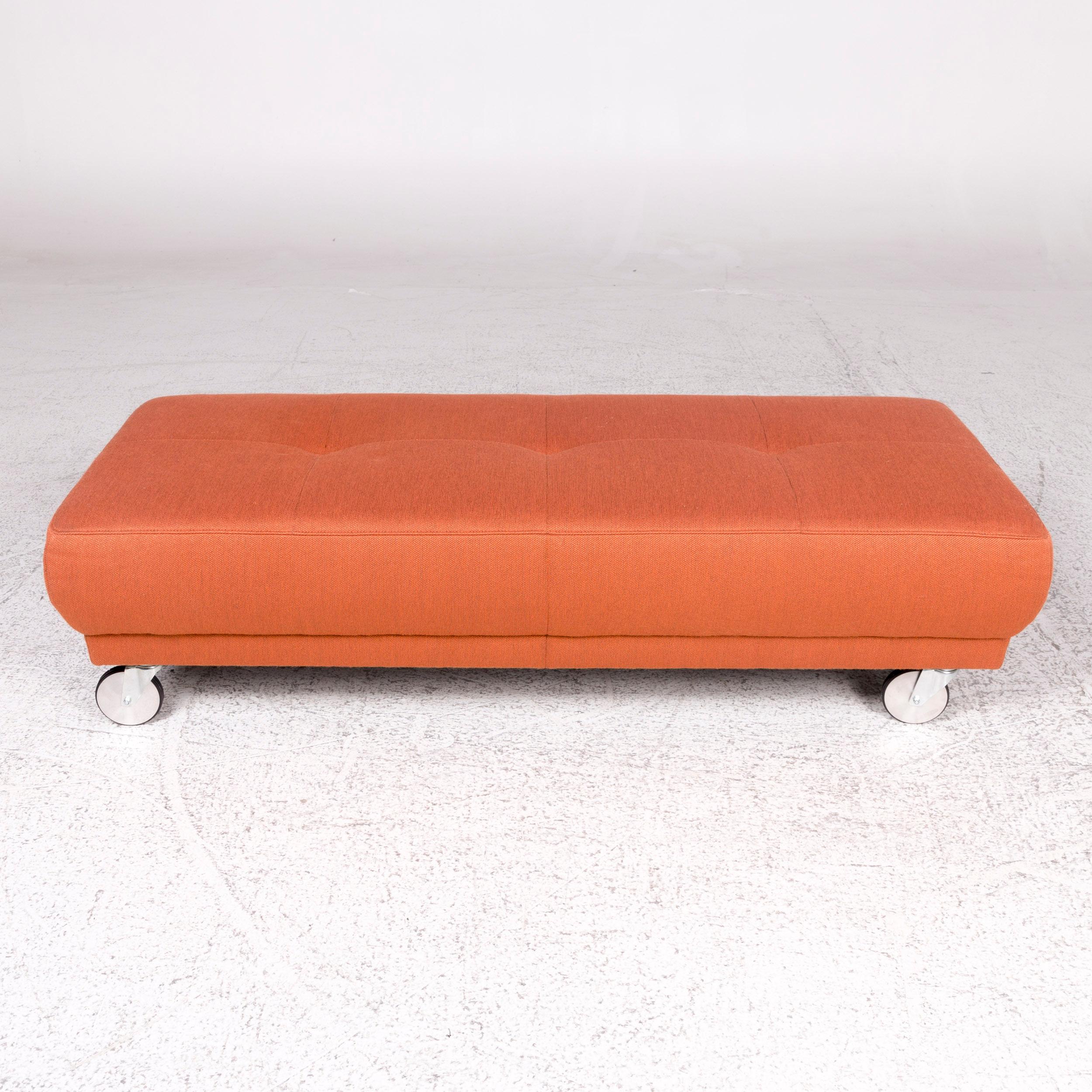 Willi Schillig Fabric Sofa Set Orange Corner Sofa Stool 12