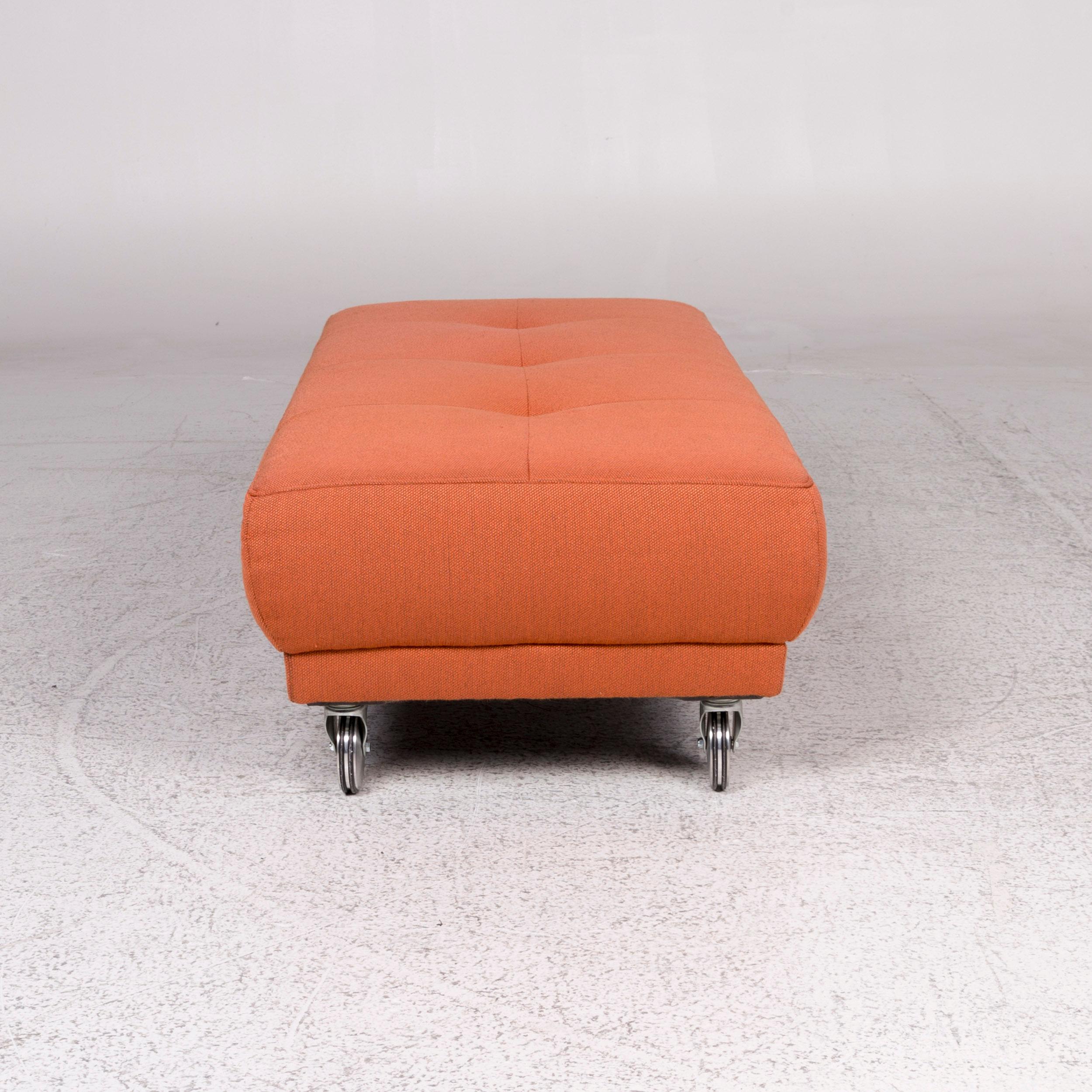 Willi Schillig Fabric Sofa Set Orange Corner Sofa Stool 13