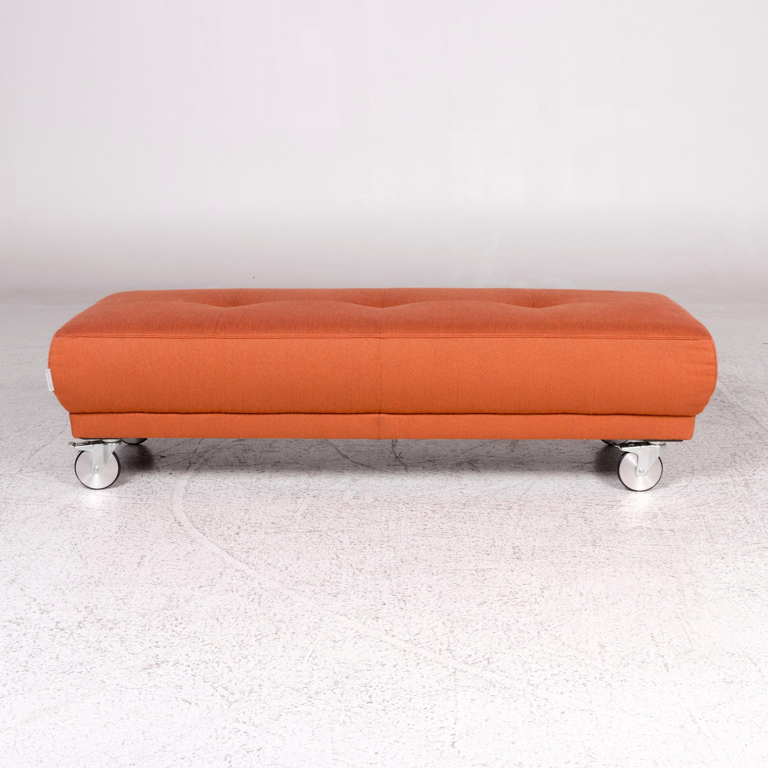 Willi Schillig Fabric Sofa Set Orange Corner Sofa Stool 14