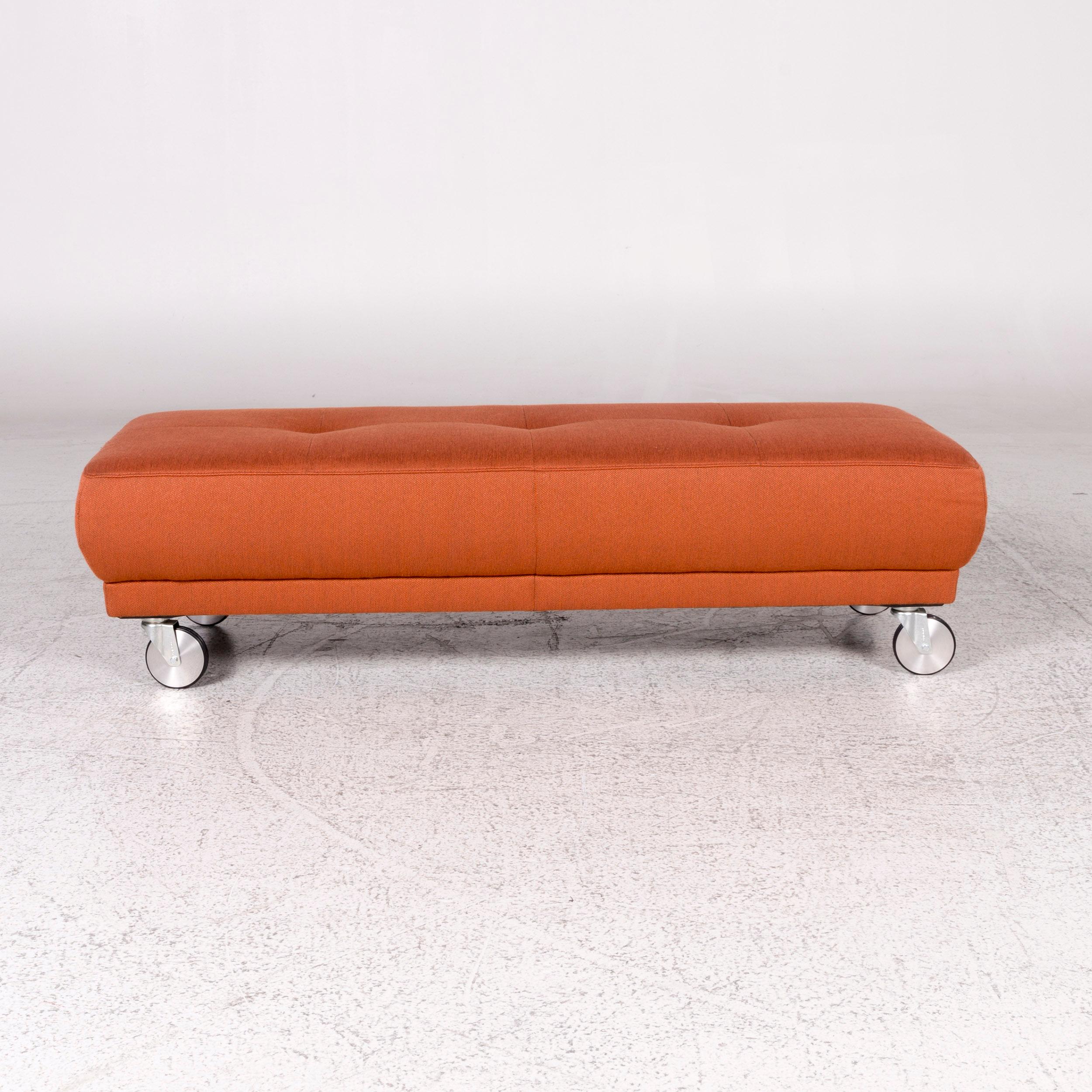 Modern Willi Schillig Fabric Sofa Set Orange Corner Sofa Stool