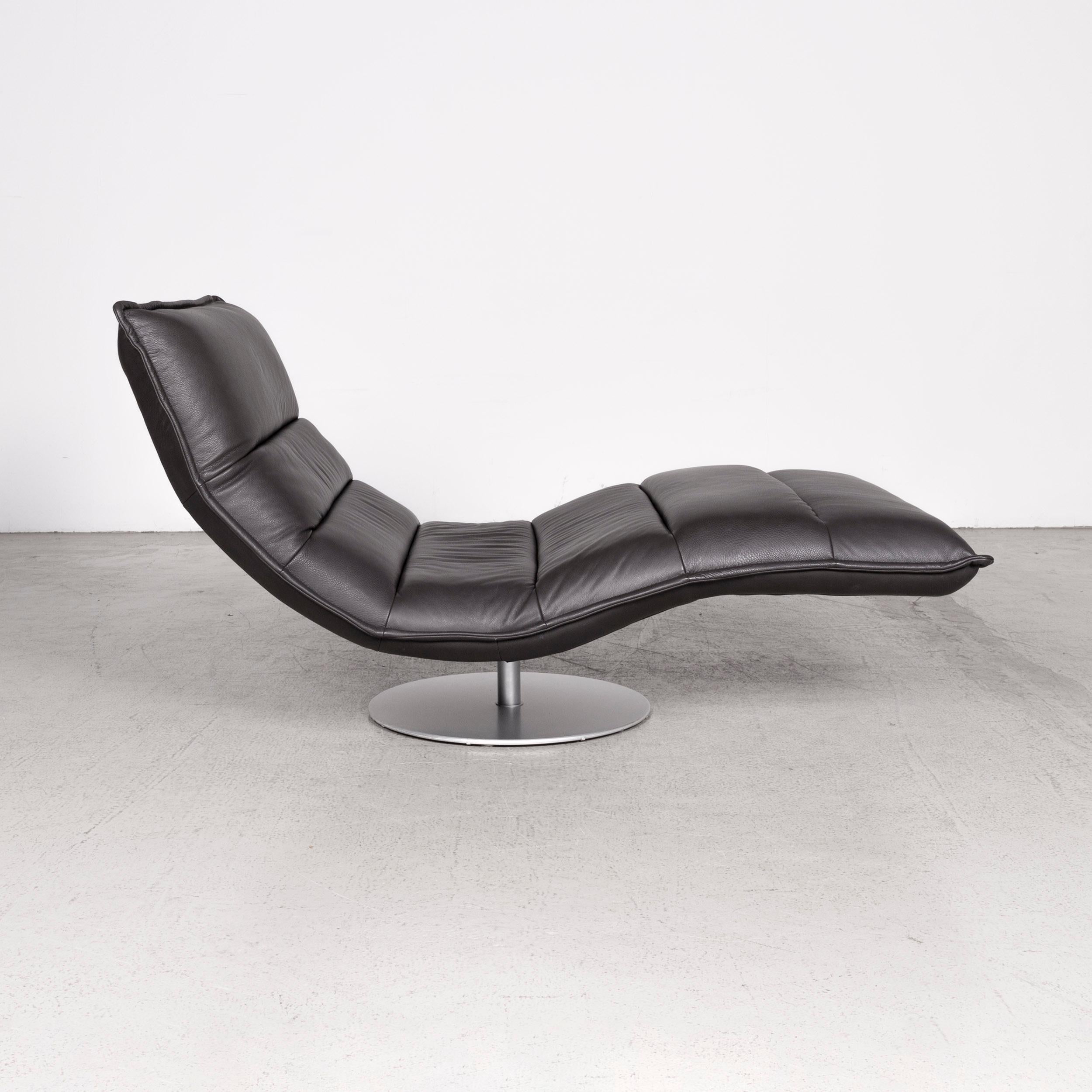 Willi Schillig Inkoognito Leather Lounger Anthracite Genuine Leather For Sale 5