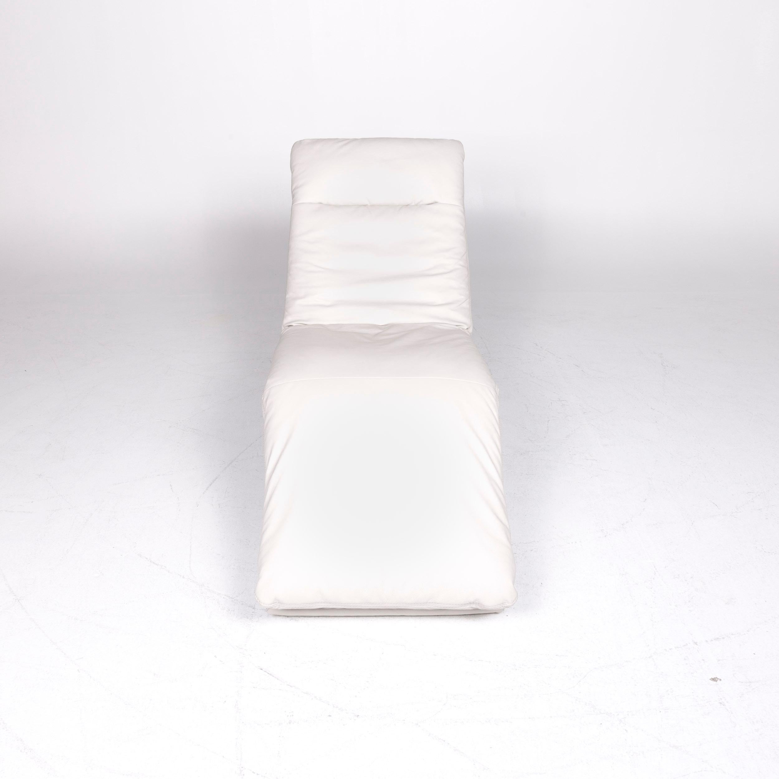 Willi Schillig Jill Designer Leather Lounger Cream Chair Relax Function 1