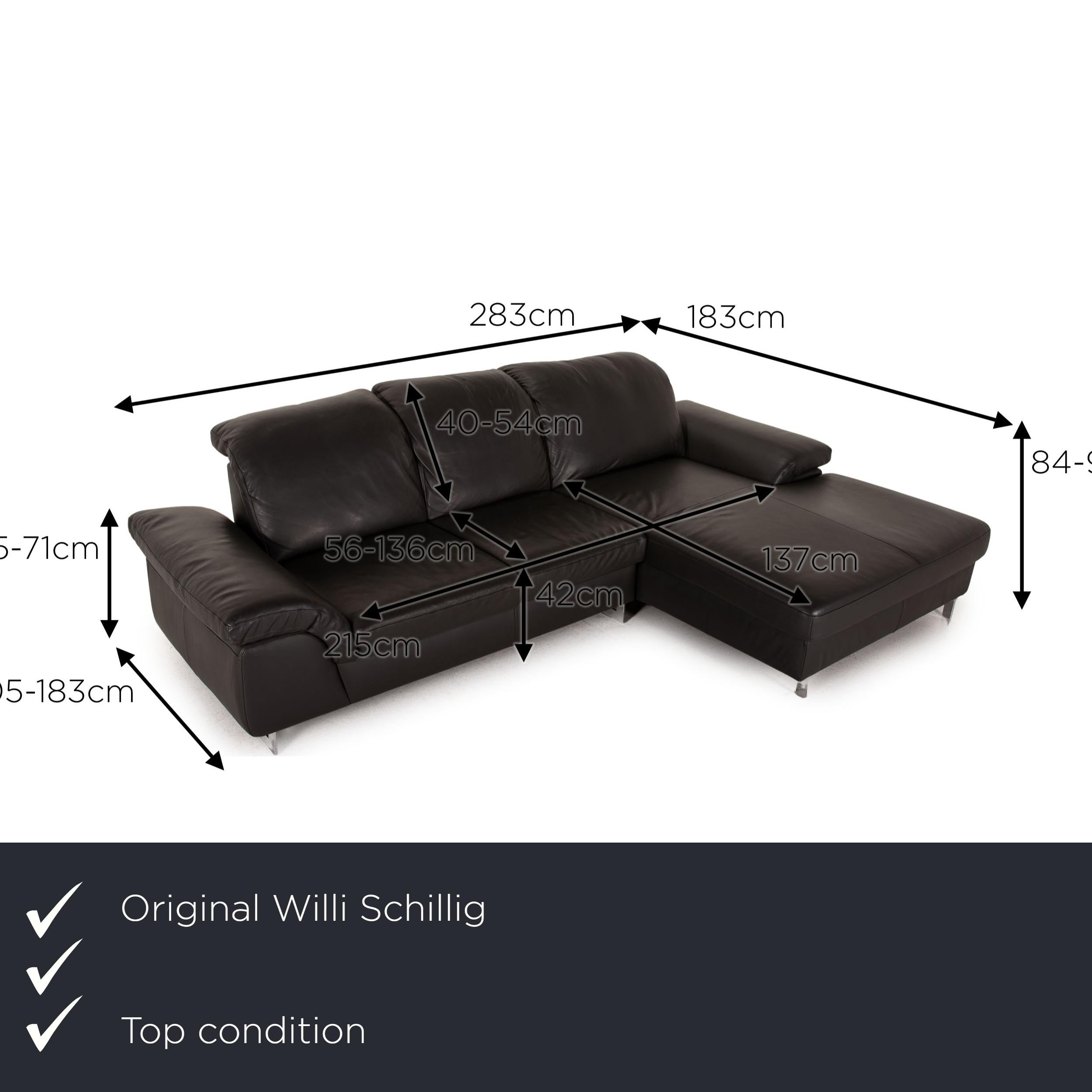 We present to you a Willi Schillig Joyzze plus leather sofa gray corner sofa function couch.
 

 Product measurements in centimeters:
 

Depth: 105
Width: 283
Height: 84
Seat height: 42
Rest height: 55
Seat depth: 56
Seat width: