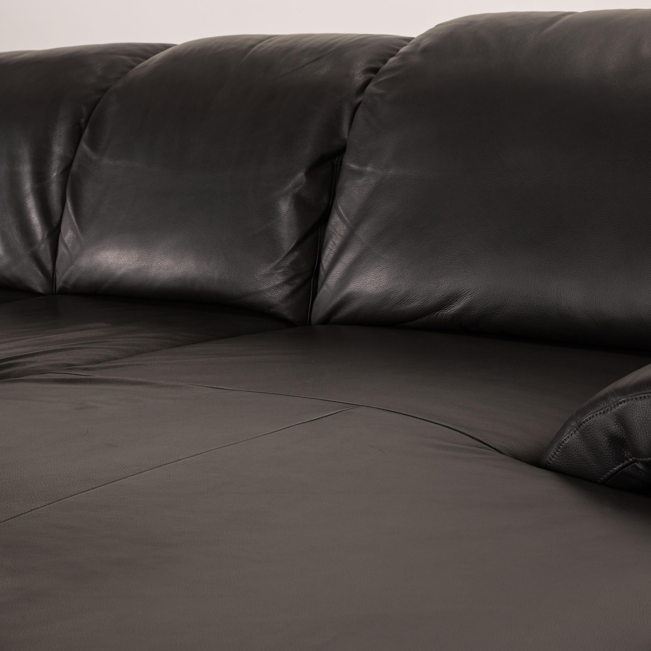 German Willi Schillig Joyzze Plus Leather Sofa Gray Corner Sofa Function Couch