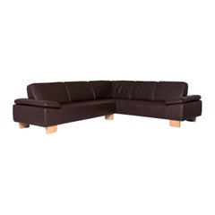 Willi Schillig Leather Corner Sofa Brown Dark Brown Sofa Couch