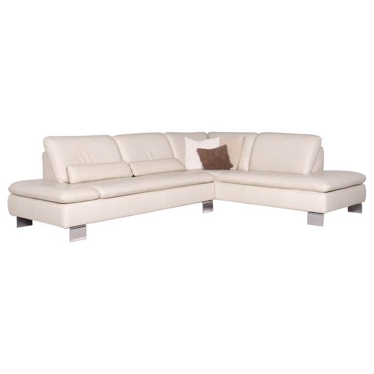 Willi Schillig Leather Corner Sofa Cream Function Couch For Willi Schillig Leather Corner Sofa