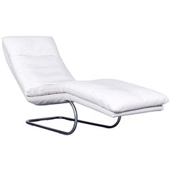 Willi Schillig Leather Couch White One-Seat