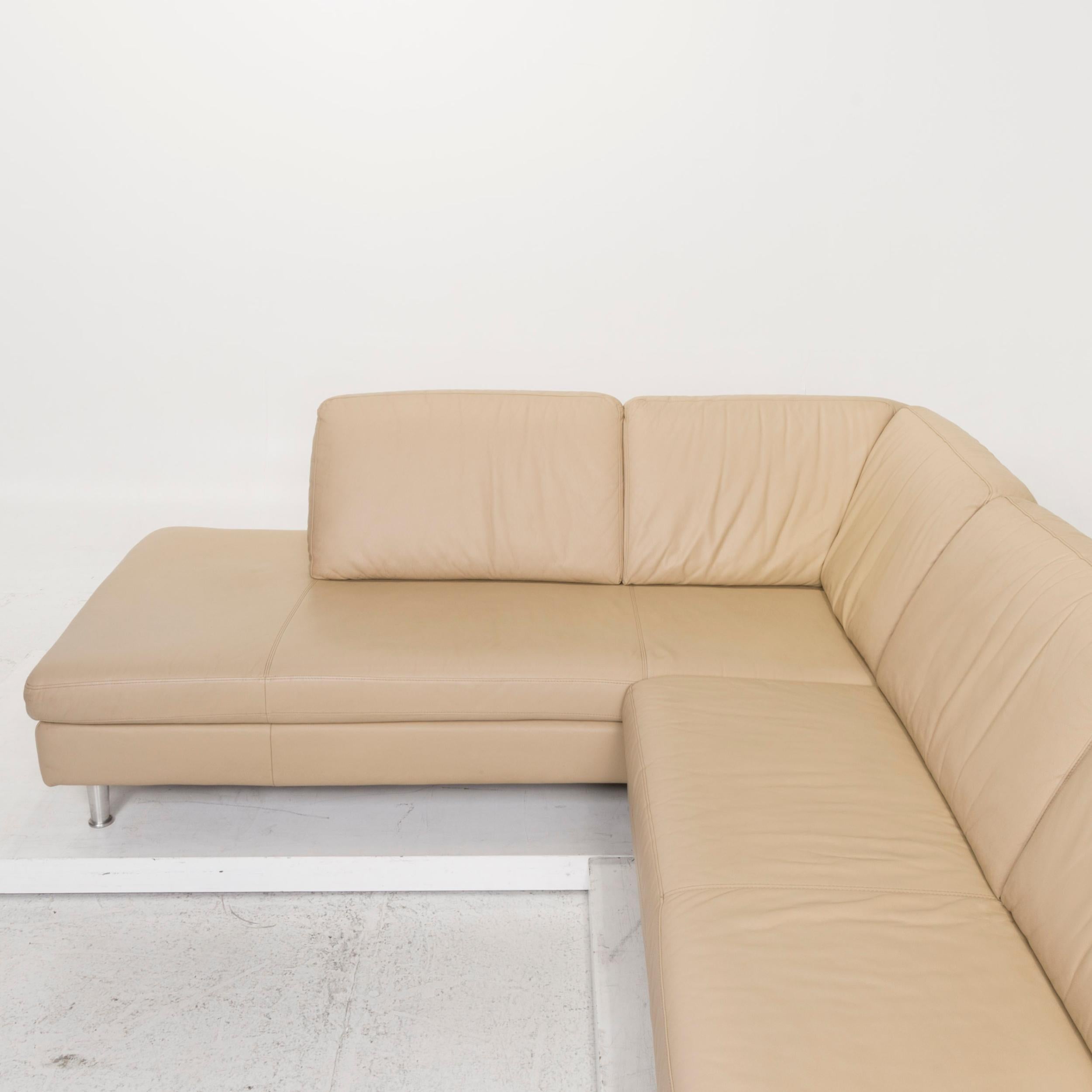 Willi Schillig Leather Sofa Beige Corner Sofa For Sale 4